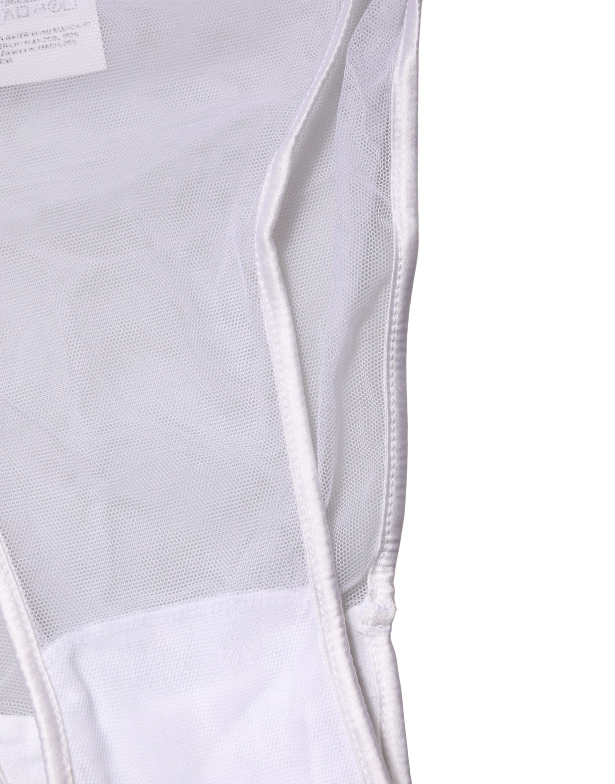 Dolce & Gabbana White Sheer Silk Stretch High Brief Women's Underwear