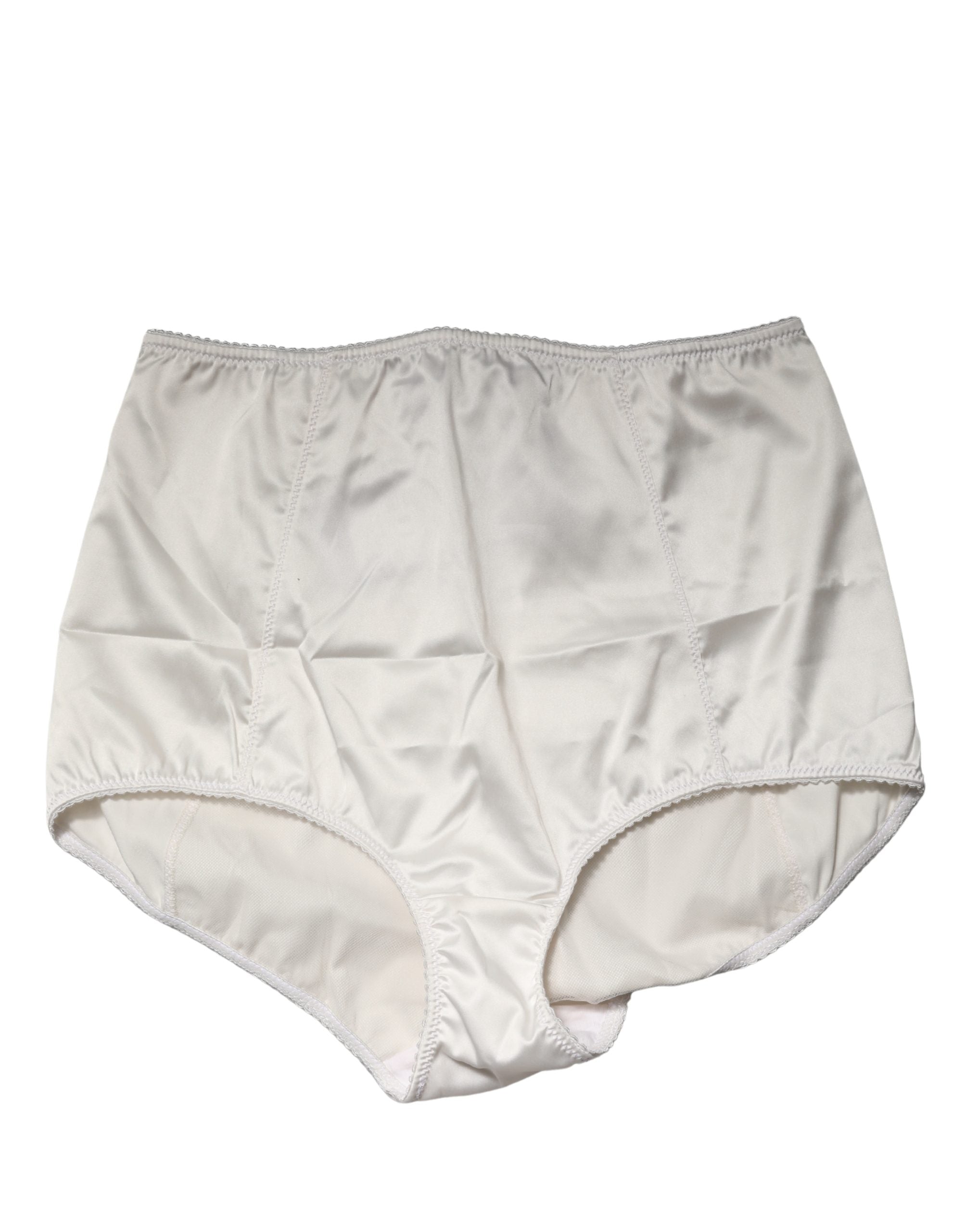 Dolce & Gabbana White Silk Blend High Waist Girdle Panty Women's Underwear