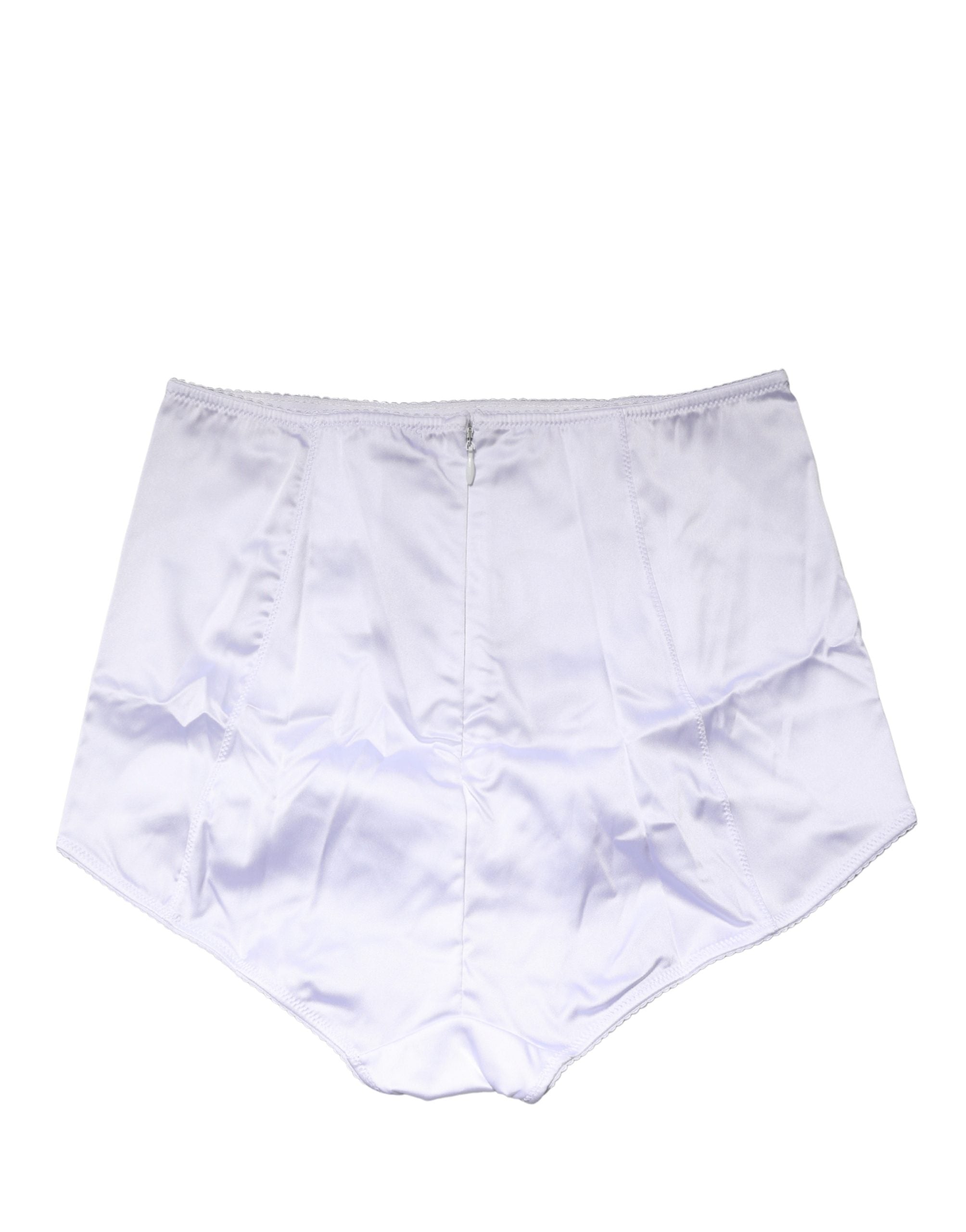 Dolce & Gabbana White Silk Blend High Waist Girdle Panty Women's Underwear