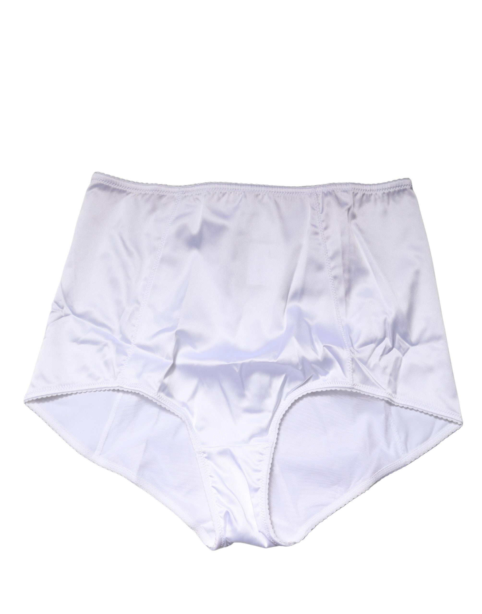 Dolce & Gabbana White Silk Blend High Waist Girdle Panty Women's Underwear