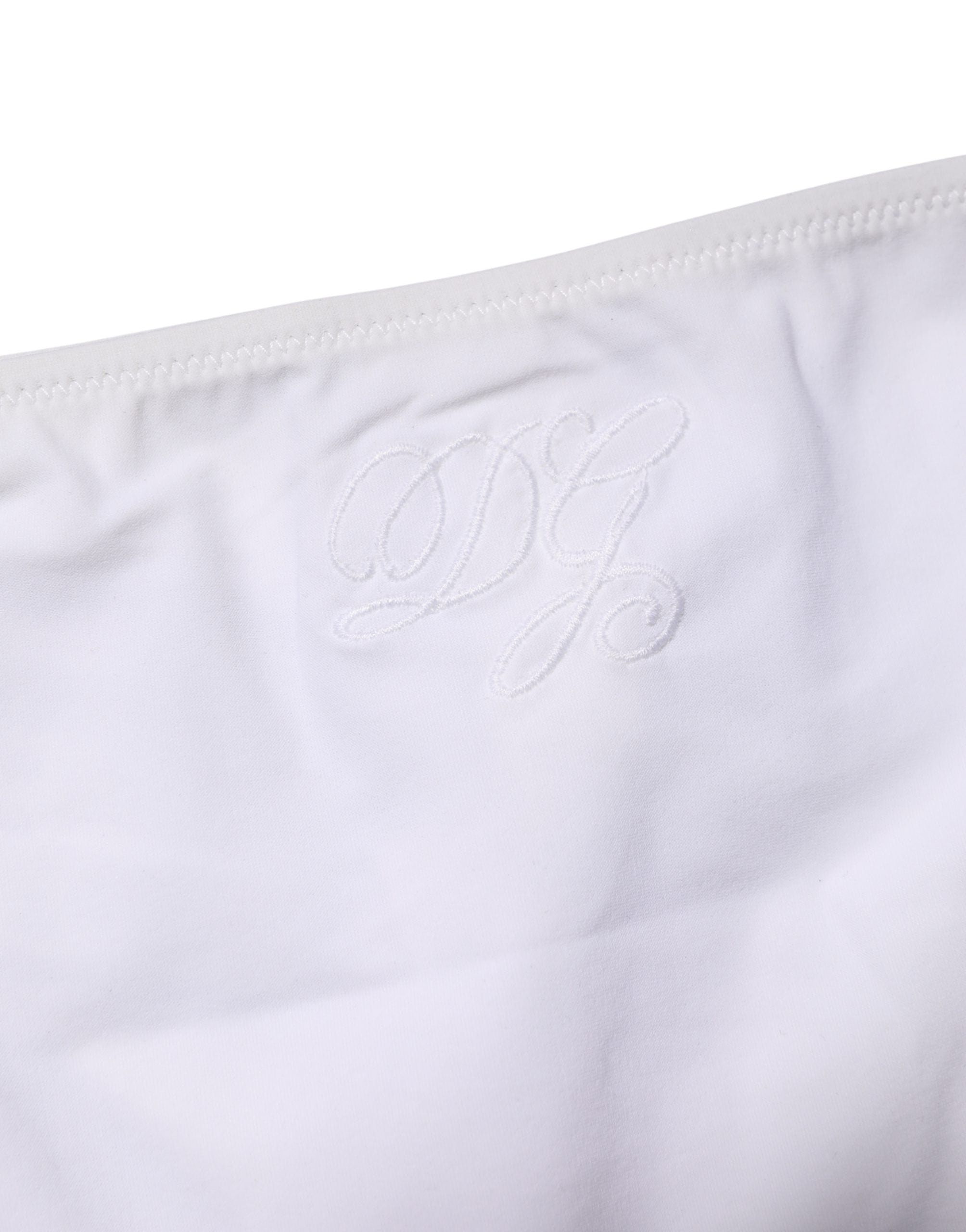 Dolce & Gabbana White Side-Tie Bikini Bottom Swimsuit Women's Swimwear