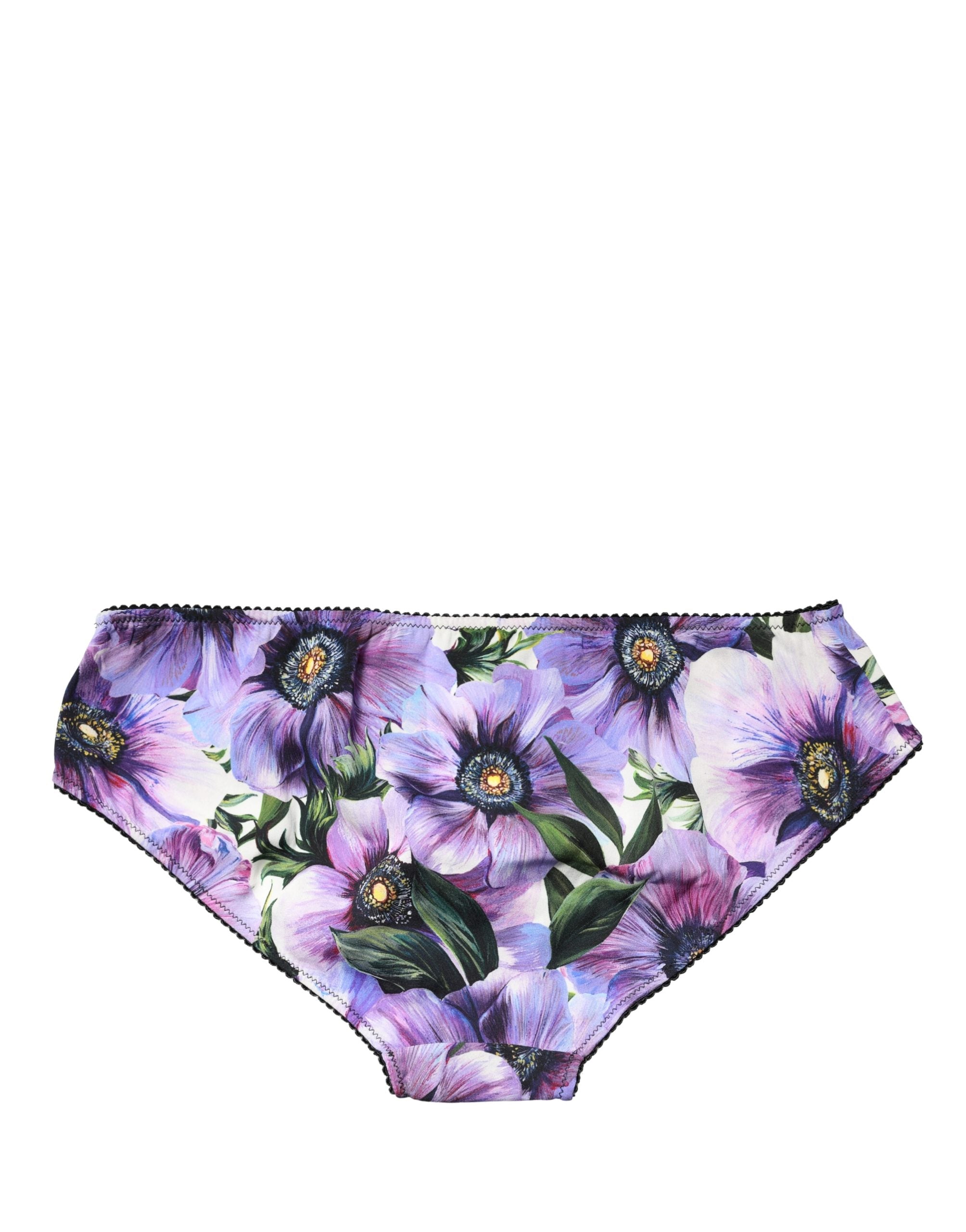 Dolce & Gabbana Multicolor Floral Mid Waist Brief Panty Women's Underwear