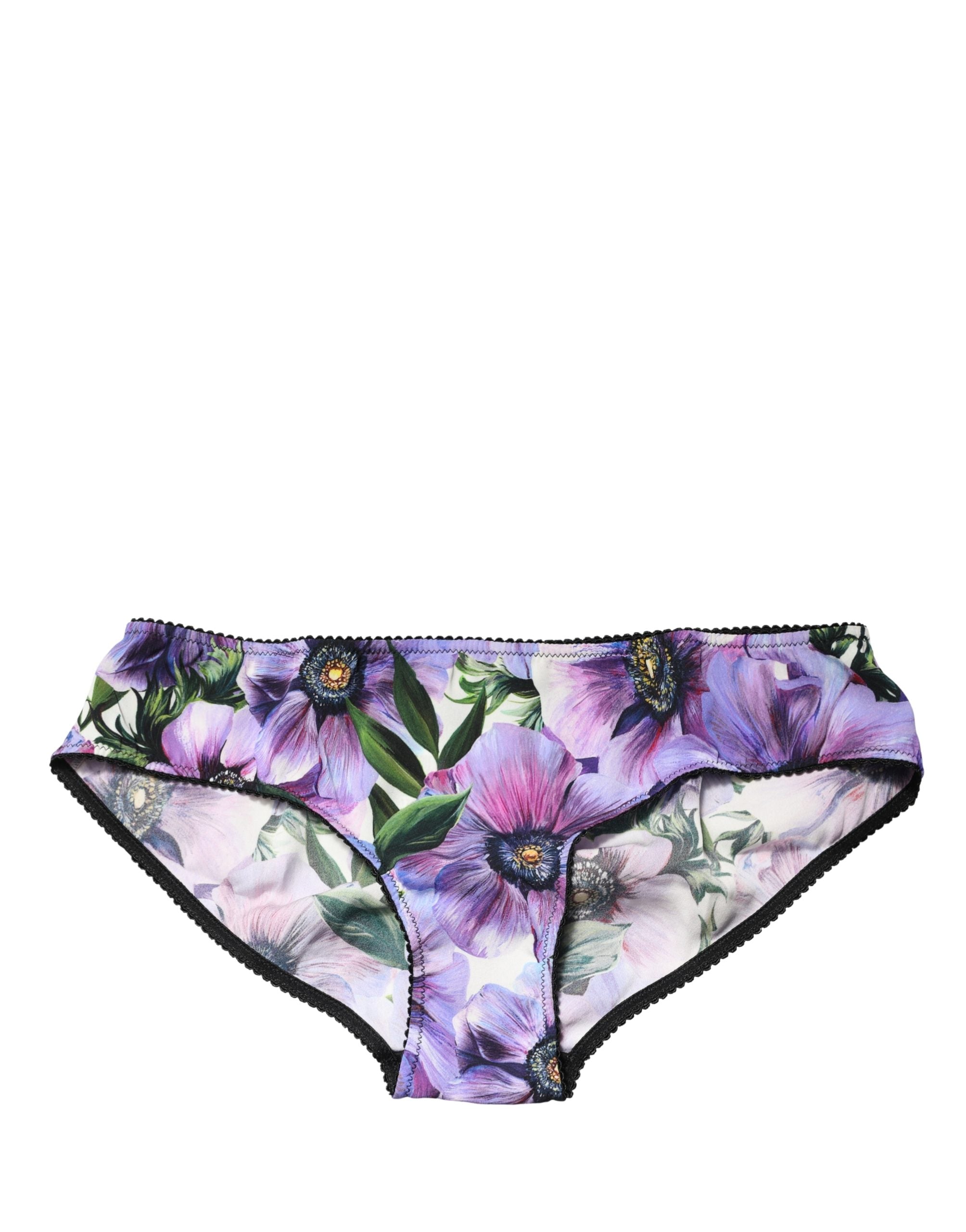 Dolce & Gabbana Multicolor Floral Mid Waist Brief Panty Women's Underwear