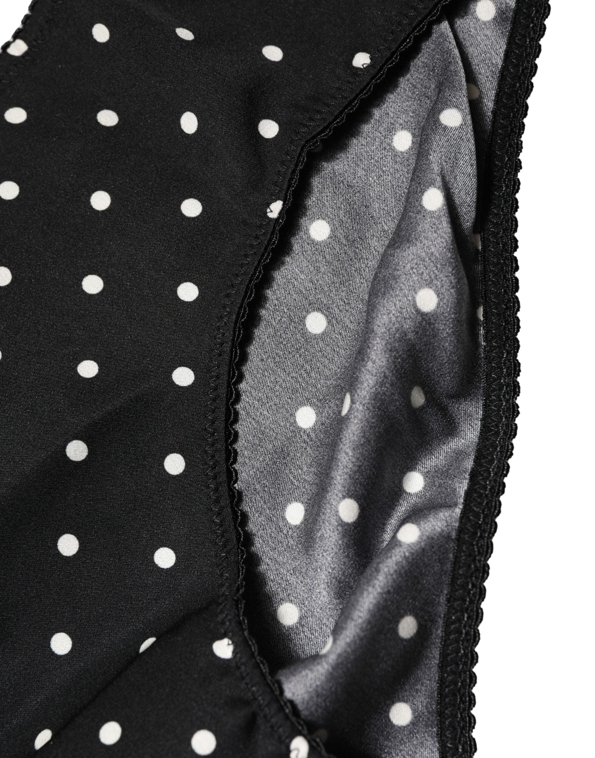 Dolce & Gabbana Black Polka Dots Mid Waist Brief Panty Women's Underwear