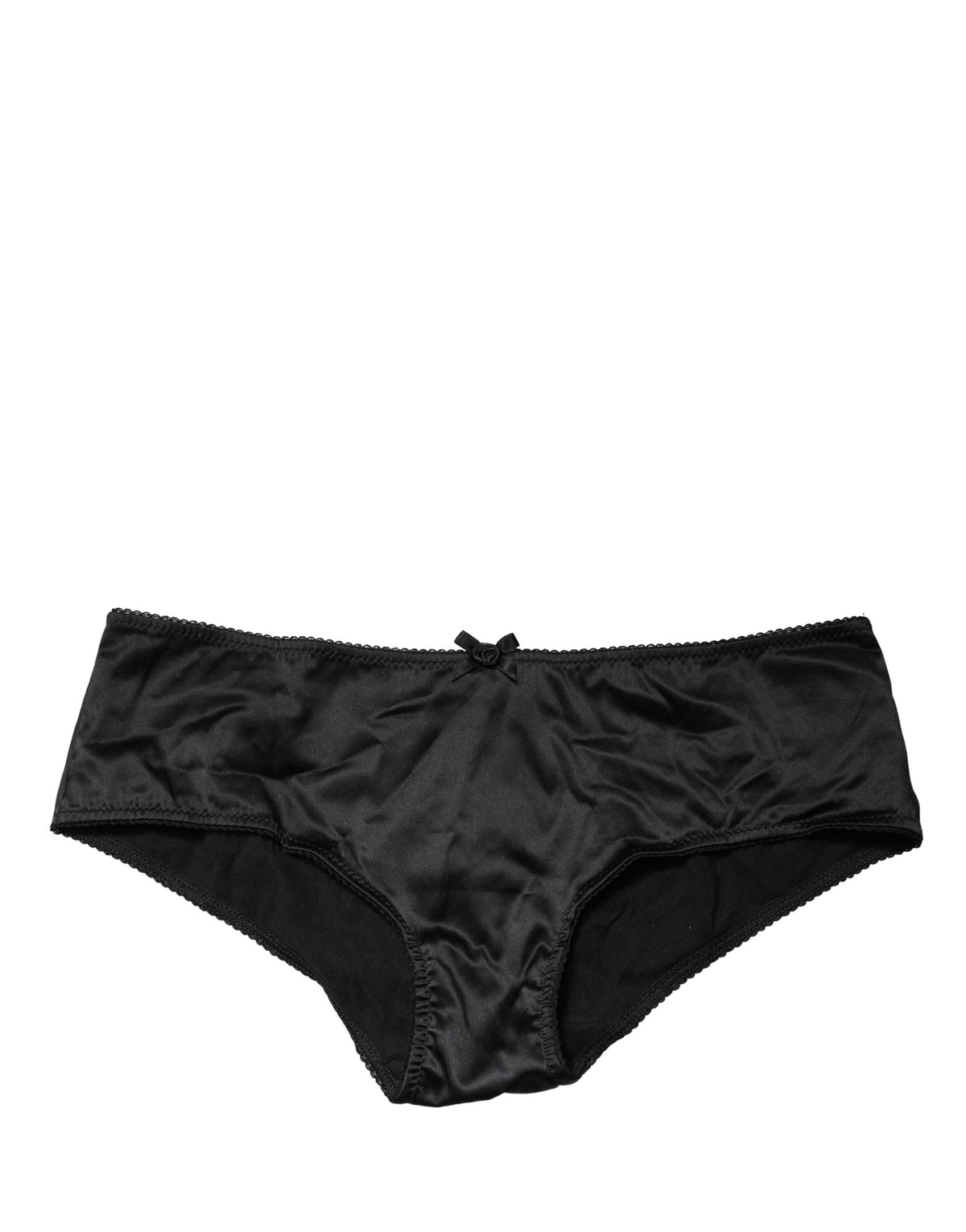 Dolce & Gabbana Black Silk Stretch Mid Waist Brief Panty Women's Underwear