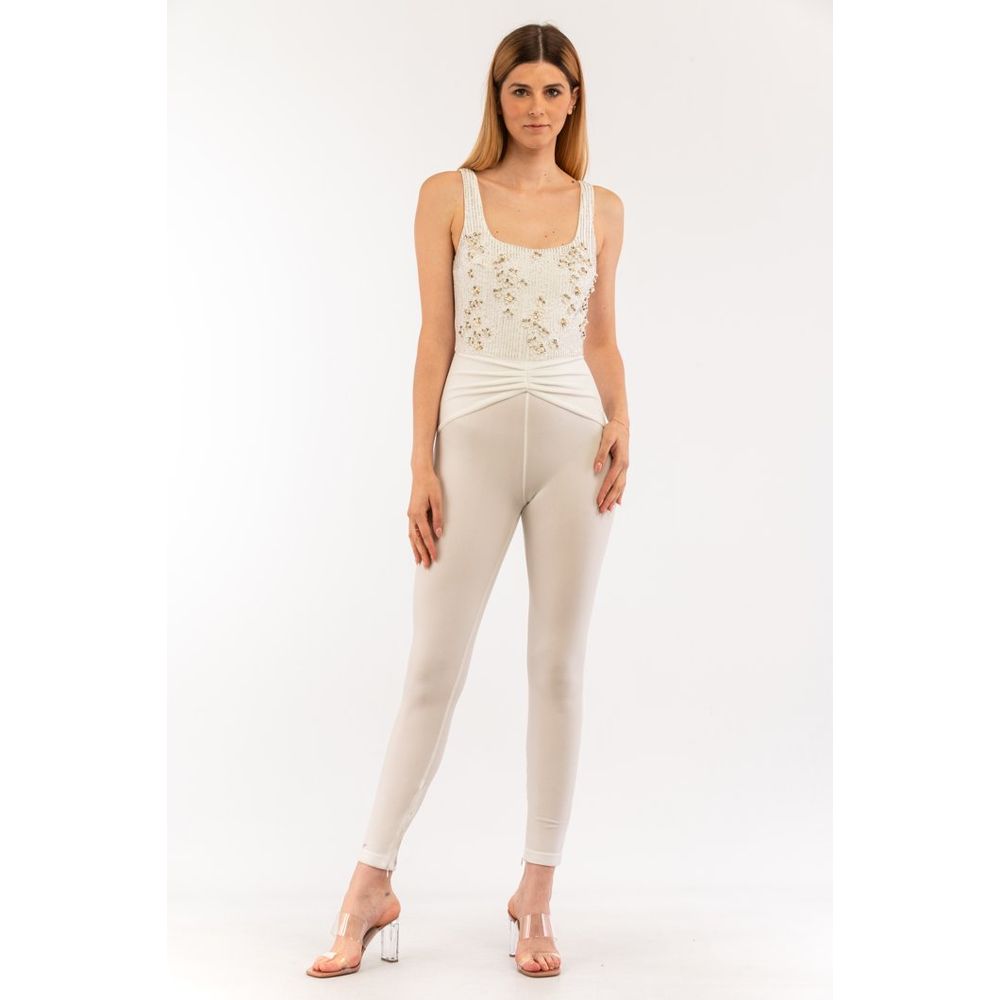 Elisabetta Franchi Beige Polyester Women's Jumpsuit