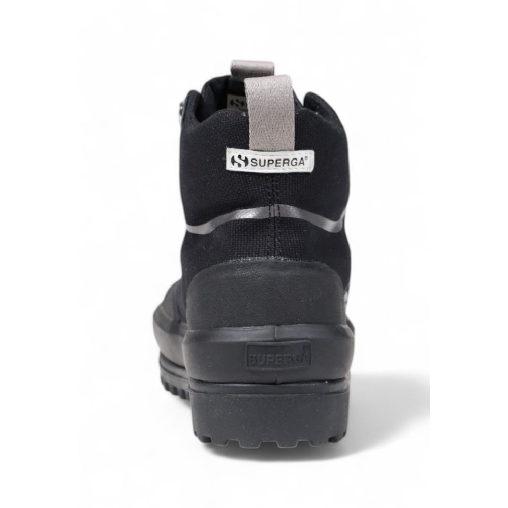 Superga Black Fabric Athletic Women's Sneakers