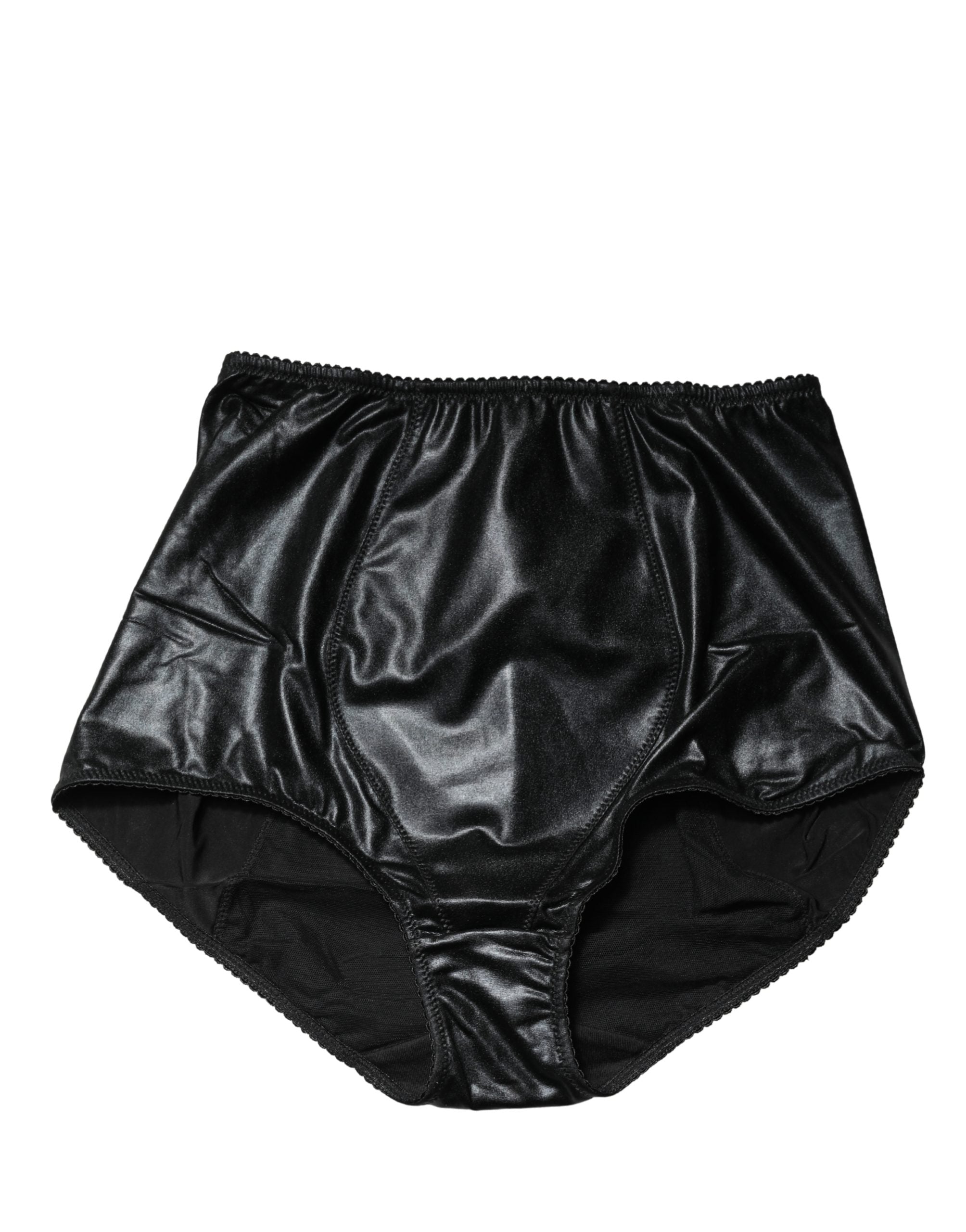 Dolce & Gabbana Black Silk Blend High Waist Girdle Panty Women's Underwear