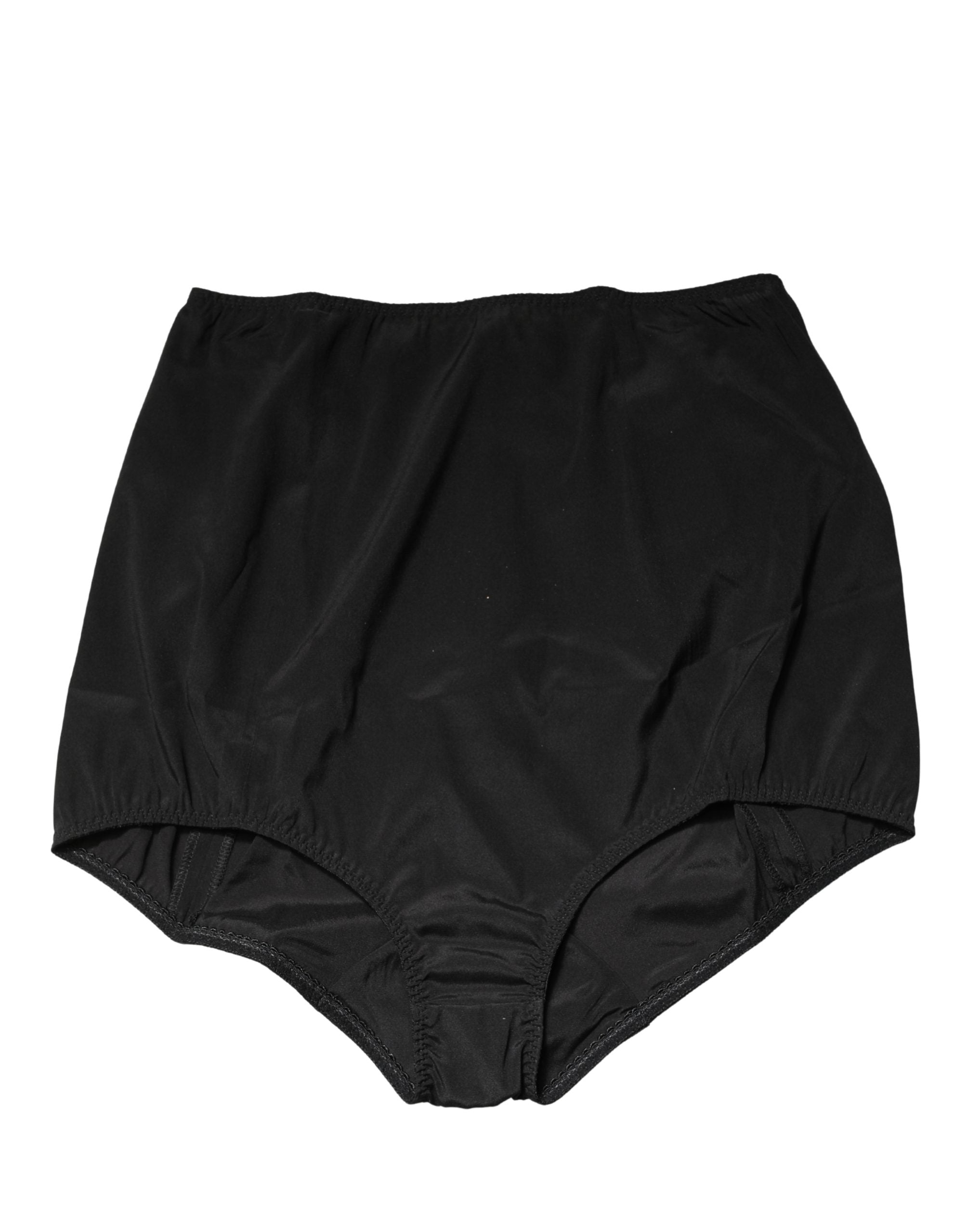 Dolce & Gabbana Black Silk Blend High Waist Girdle Panty Women's Underwear