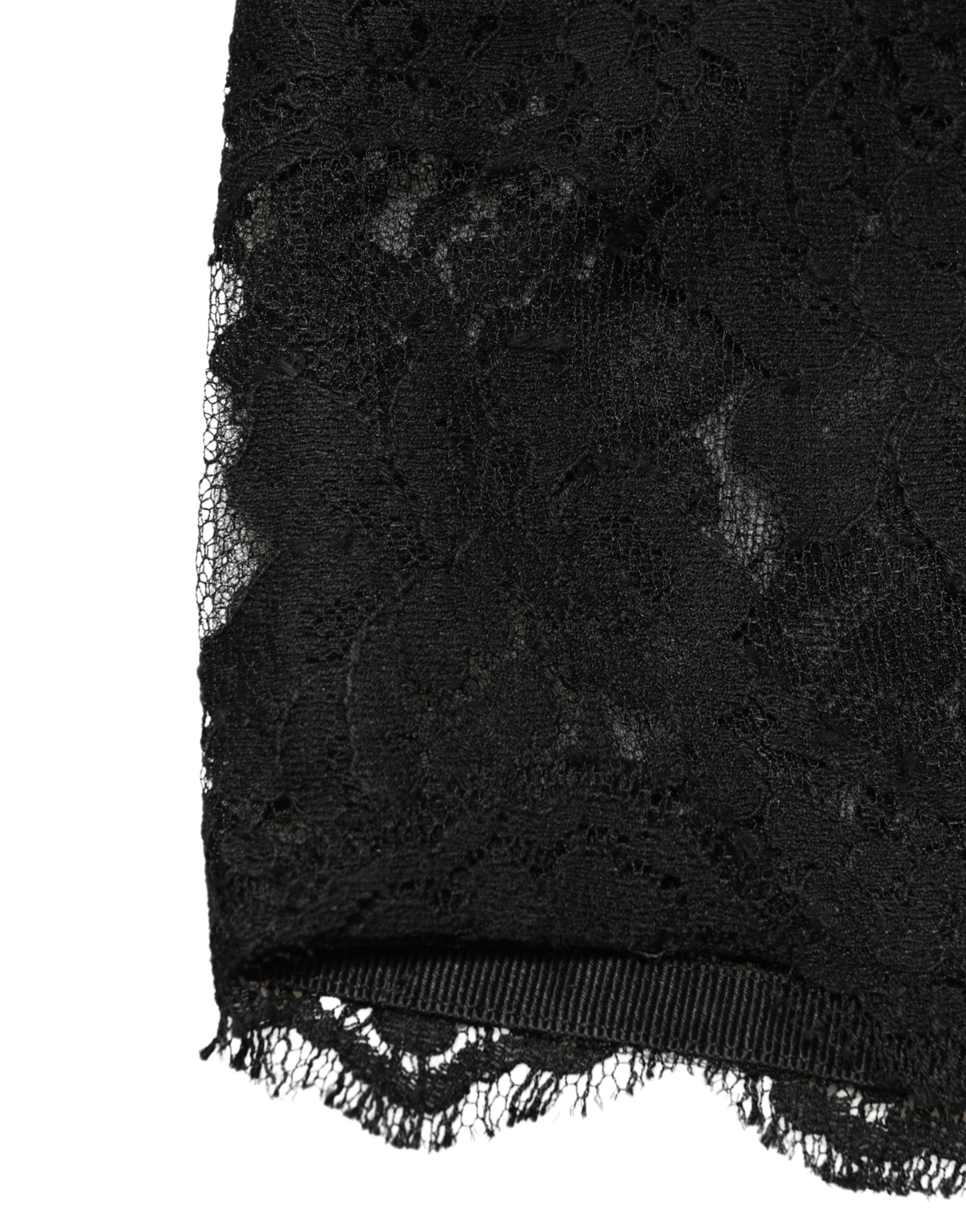 Dolce & Gabbana Black Lace Bandeau Bra Tube Top Women's Underwear