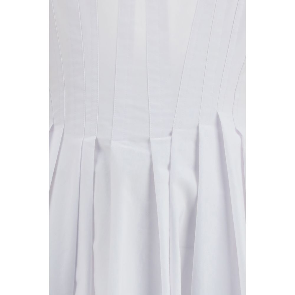 Max Mara White Cotton Casual Women's Dress