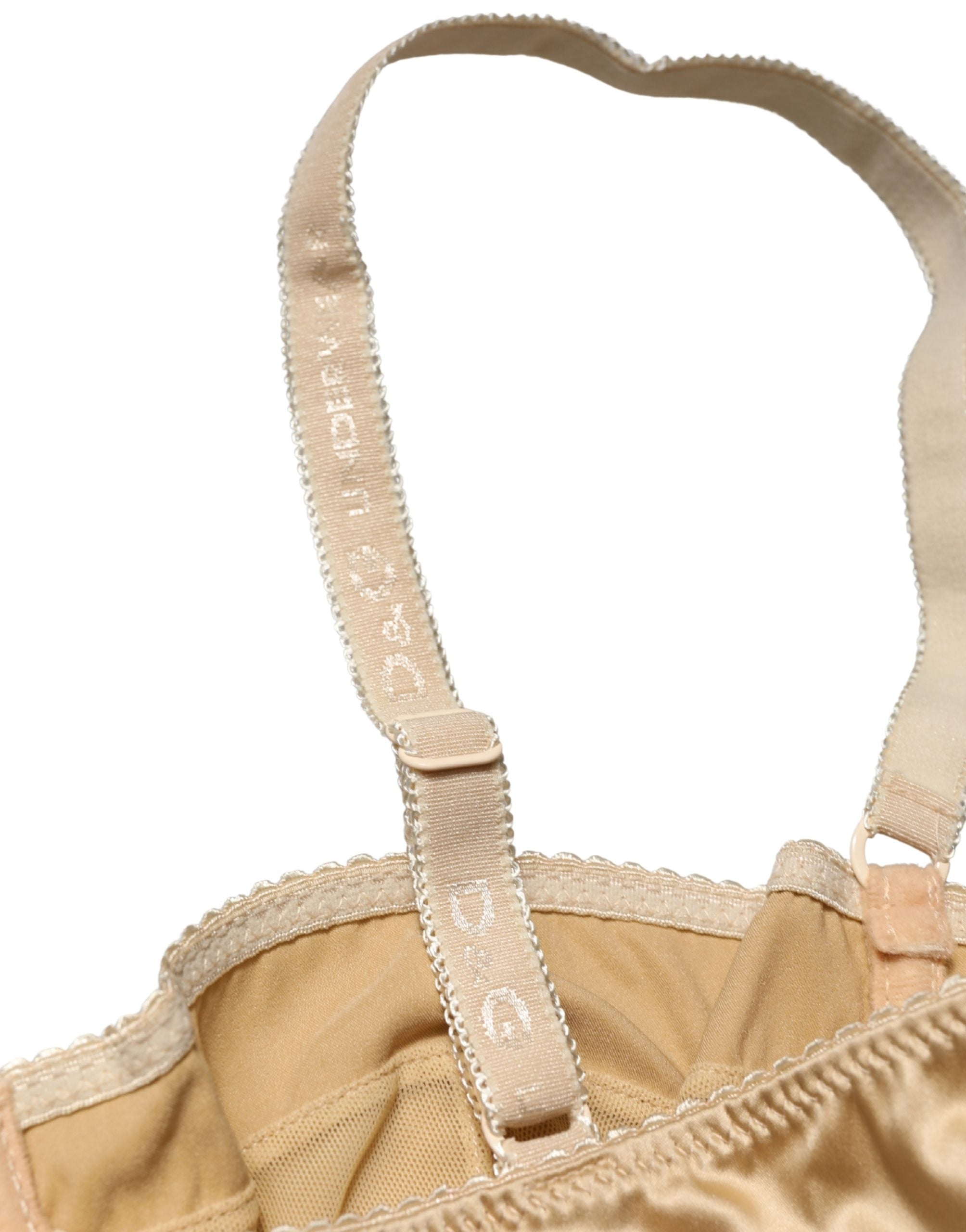 Dolce & Gabbana Beige Semi-Pad Underwire Balconette Bra Women's Underwear