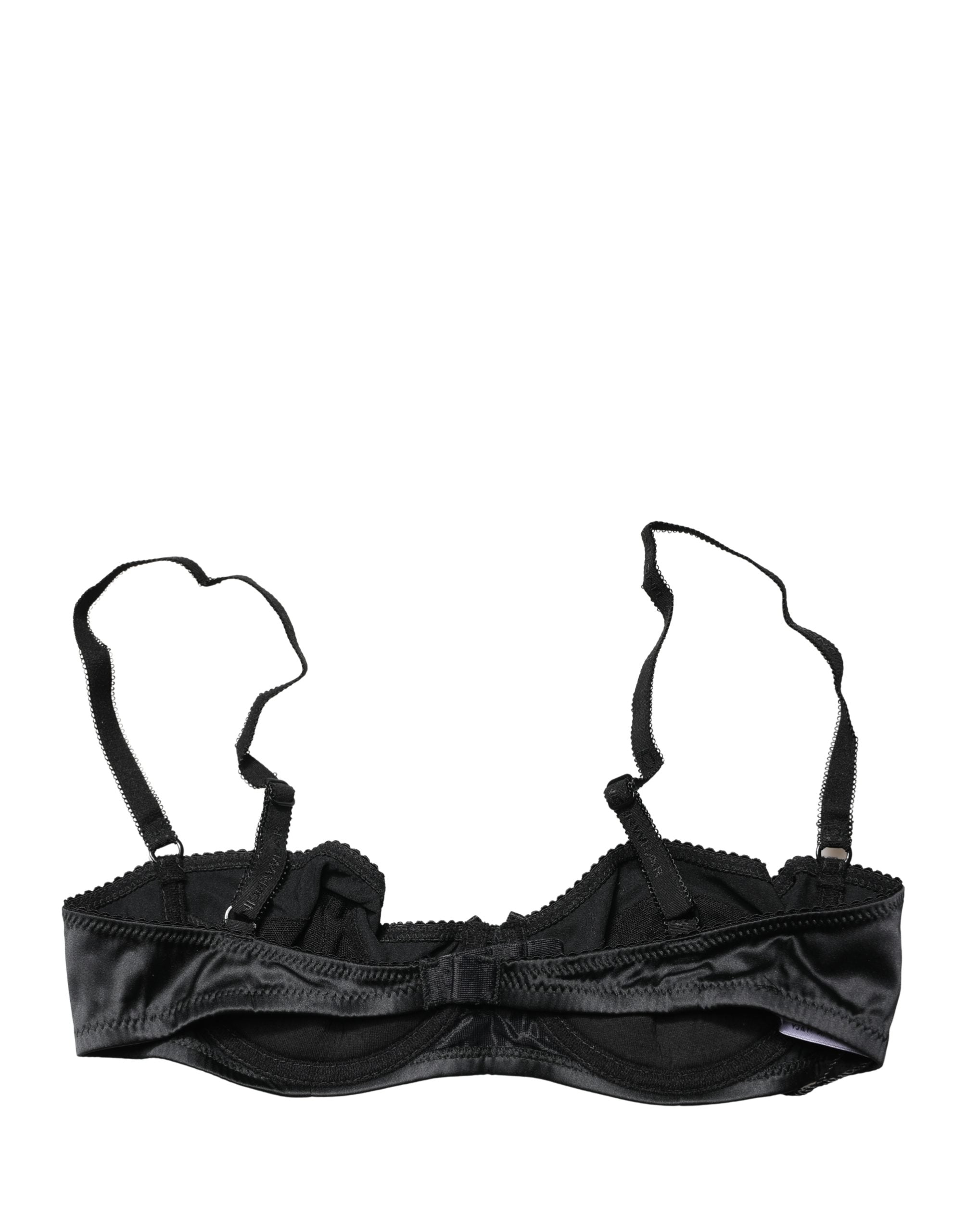 Dolce & Gabbana Black Semi-Pad Underwire Balconette Bra Women's Underwear