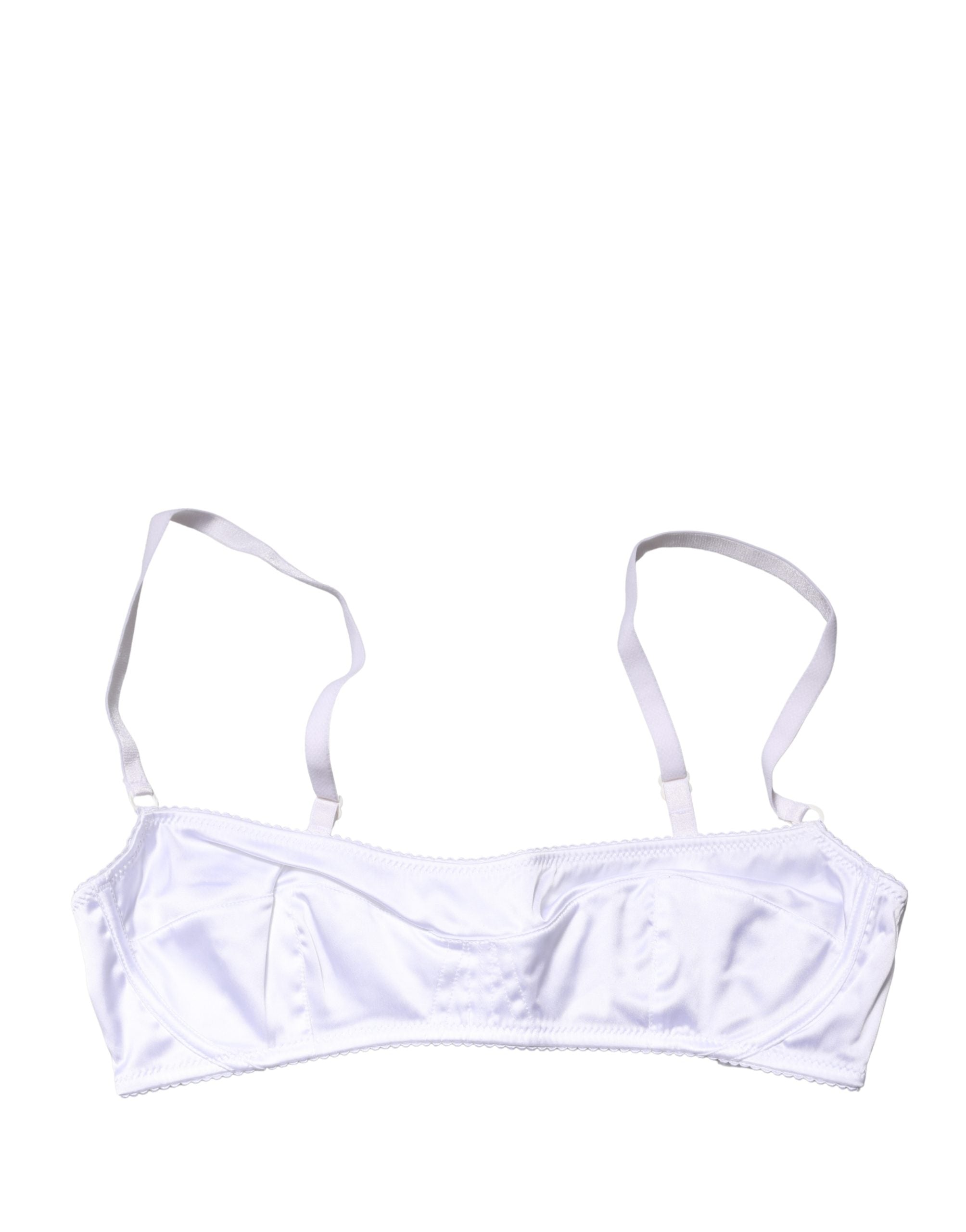 Dolce & Gabbana White Semi-Pad Underwire Balconette Bra Women's Underwear