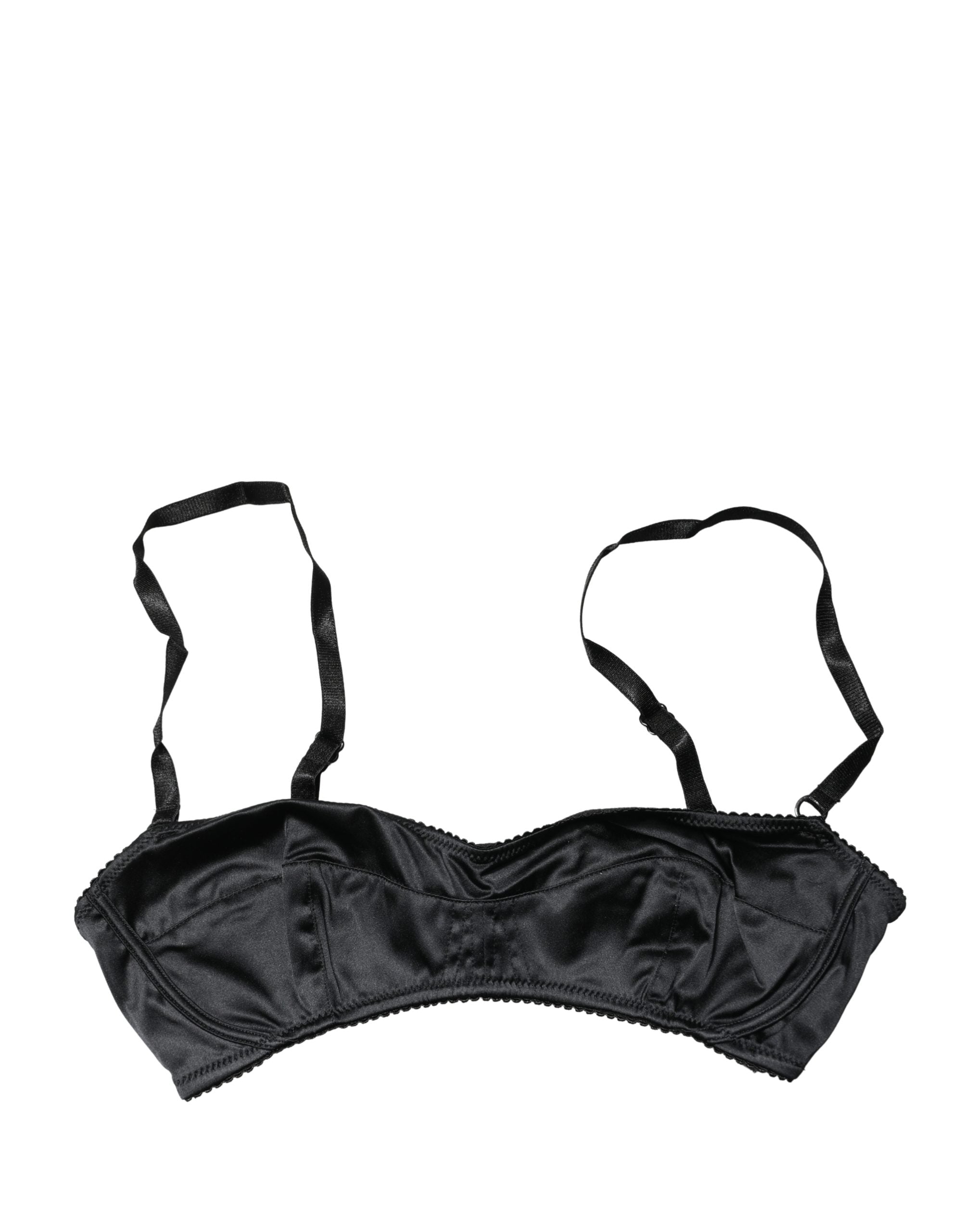 Dolce & Gabbana Black Semi-Pad Underwire Balconette Bra Women's Underwear