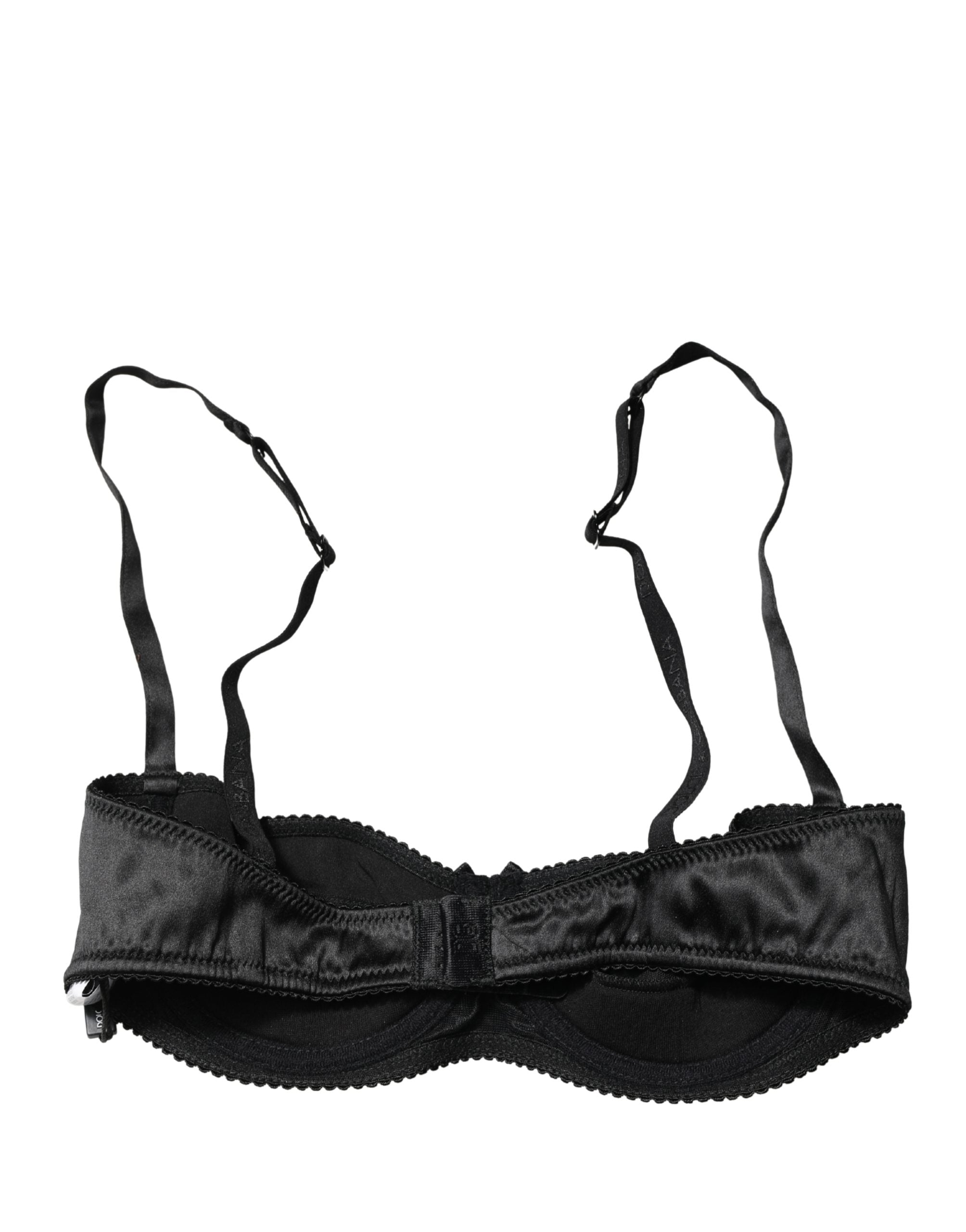 Dolce & Gabbana Black Semi-Pad Underwire Balconette Bra Women's Underwear