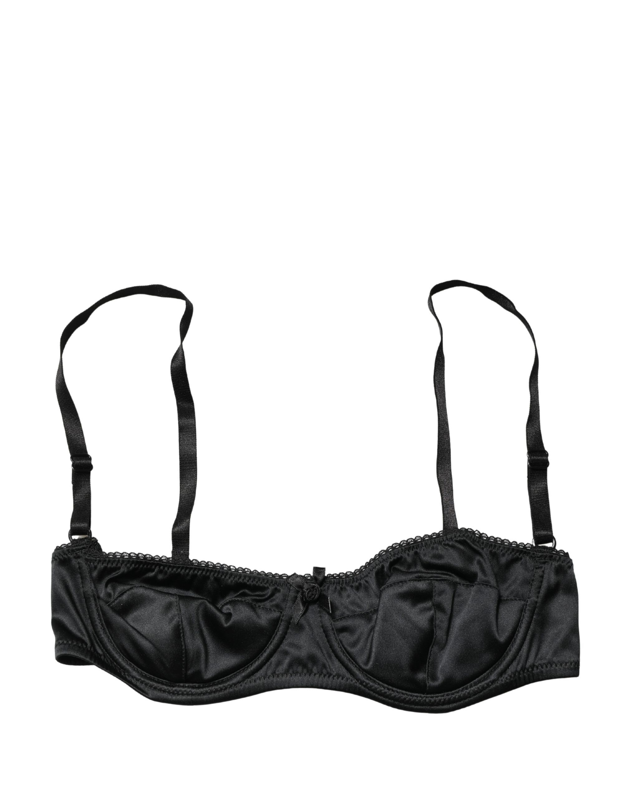 Dolce & Gabbana Black Semi-Pad Underwire Balconette Bra Women's Underwear