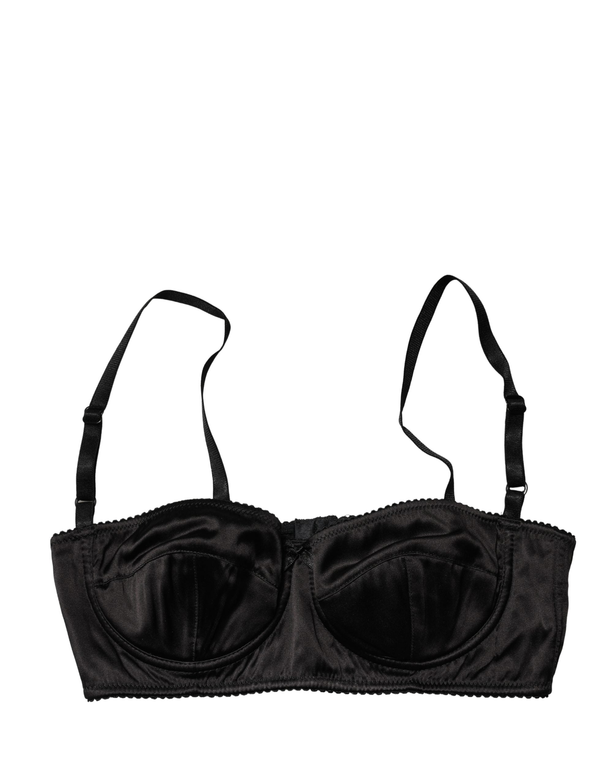 Dolce & Gabbana Black Semi-Pad Underwire Balconette Bra Women's Underwear