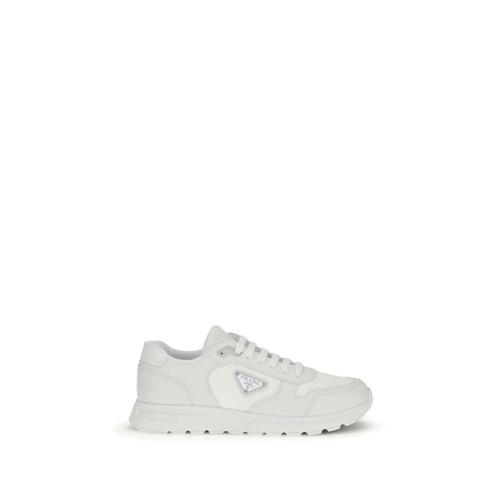 Prada White Recycled Polyamide Athletic Men's Sneakers