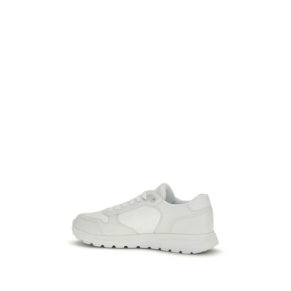 Prada White Recycled Polyamide Athletic Men's Sneakers