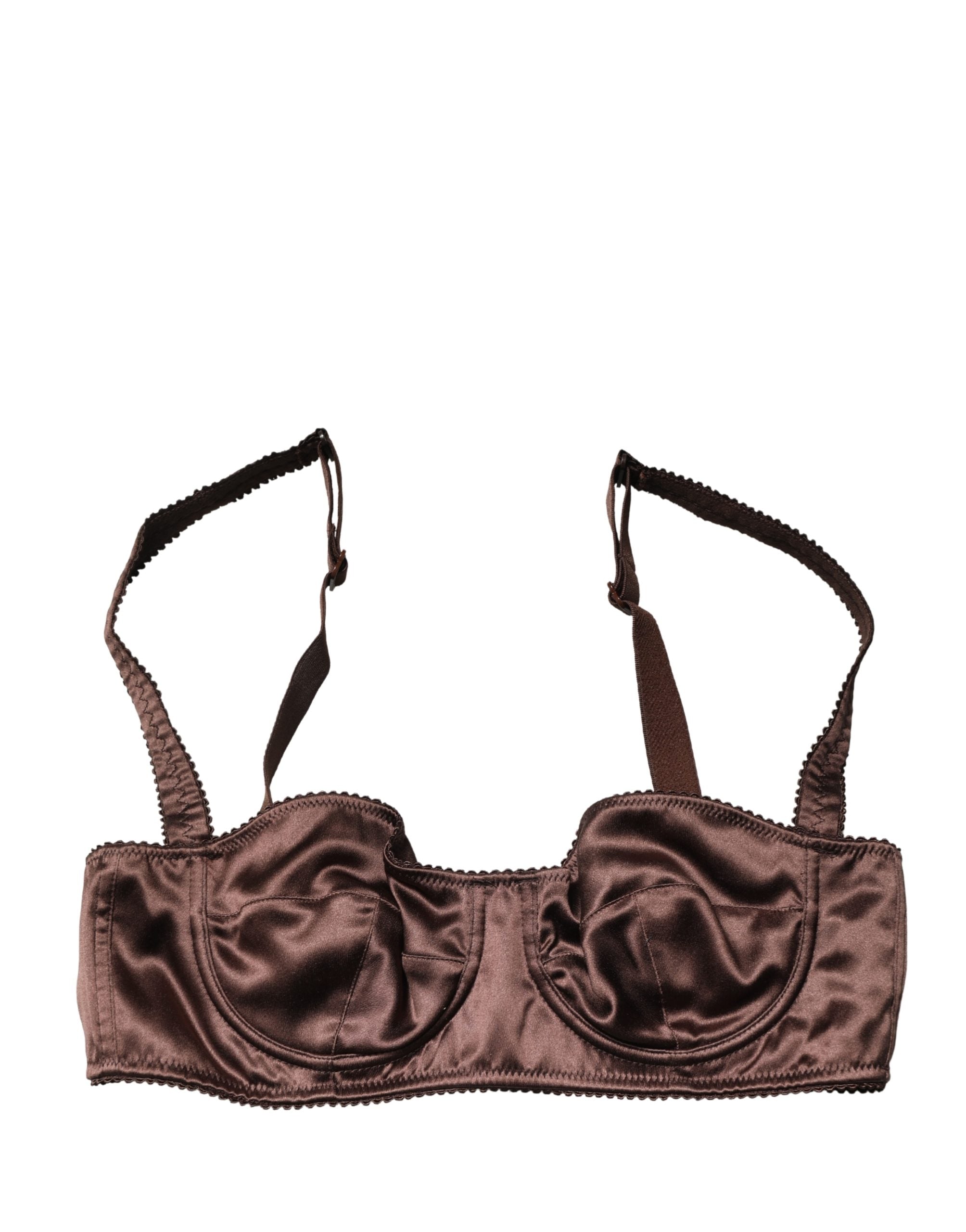 Dolce & Gabbana Brown Semi-Pad Underwire Balconette Women's Underwear