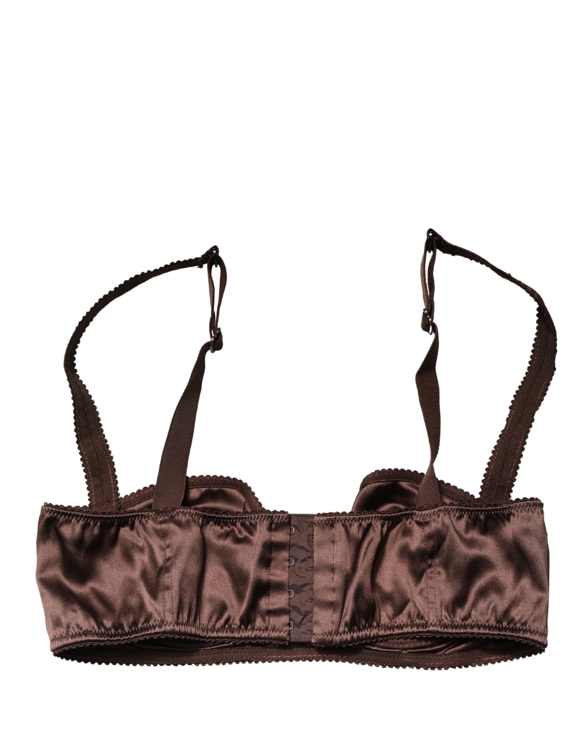 Dolce & Gabbana Brown Semi-Pad Underwire Balconette Women's Underwear