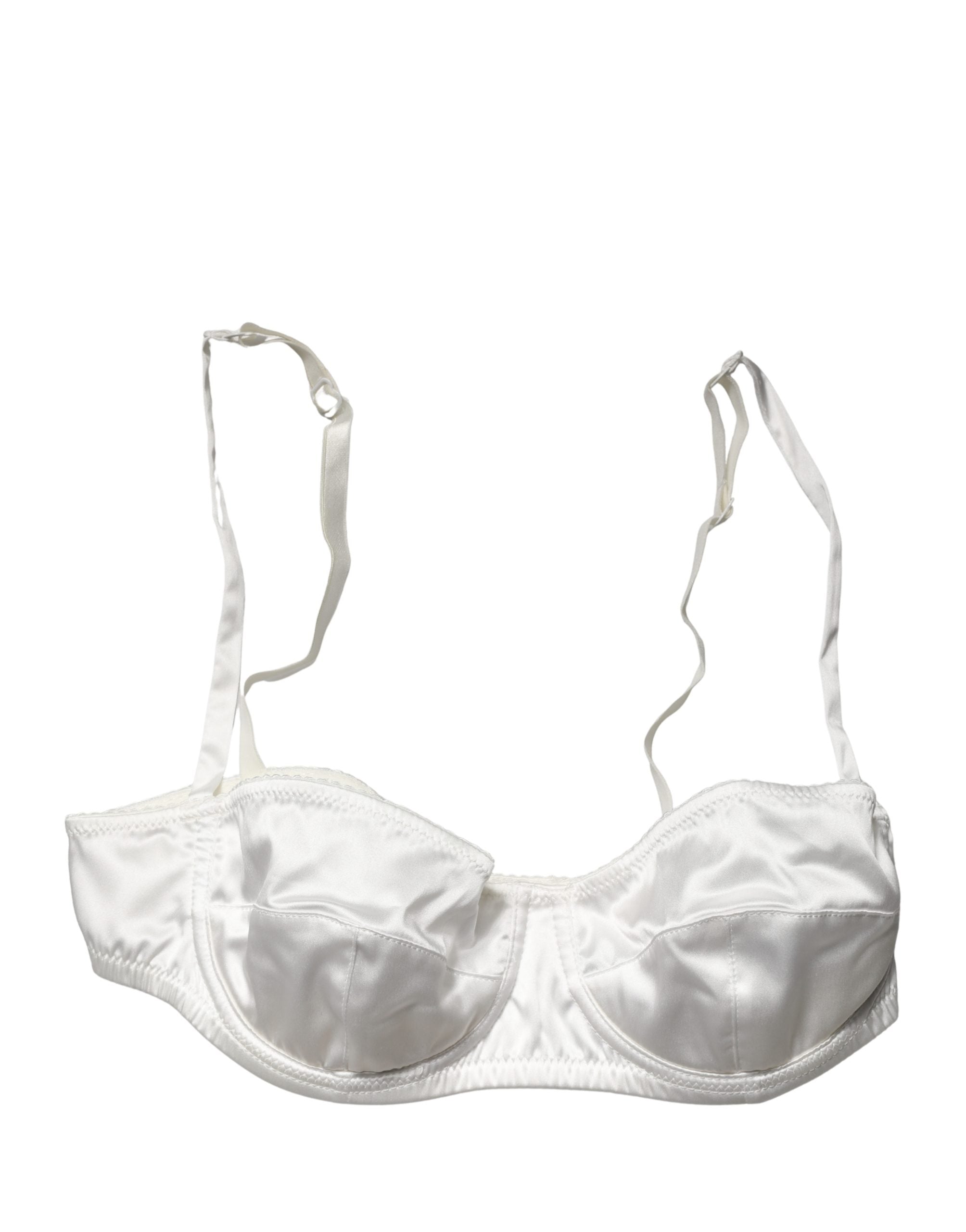 Dolce & Gabbana White Semi-Pad Underwire Balconette Women's Underwear