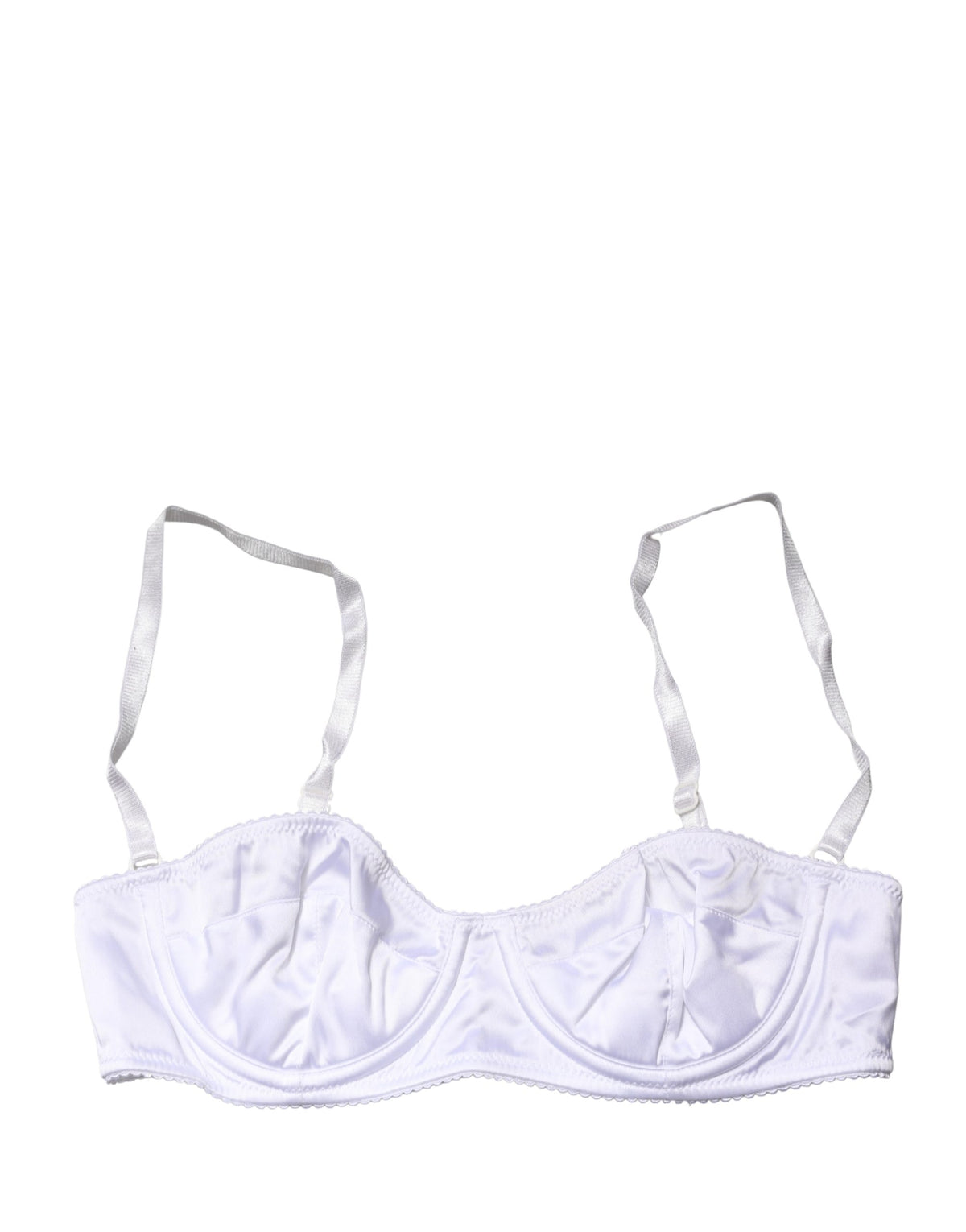 Dolce & Gabbana White Semi-Pad Underwire Balconette Bra Women's Underwear