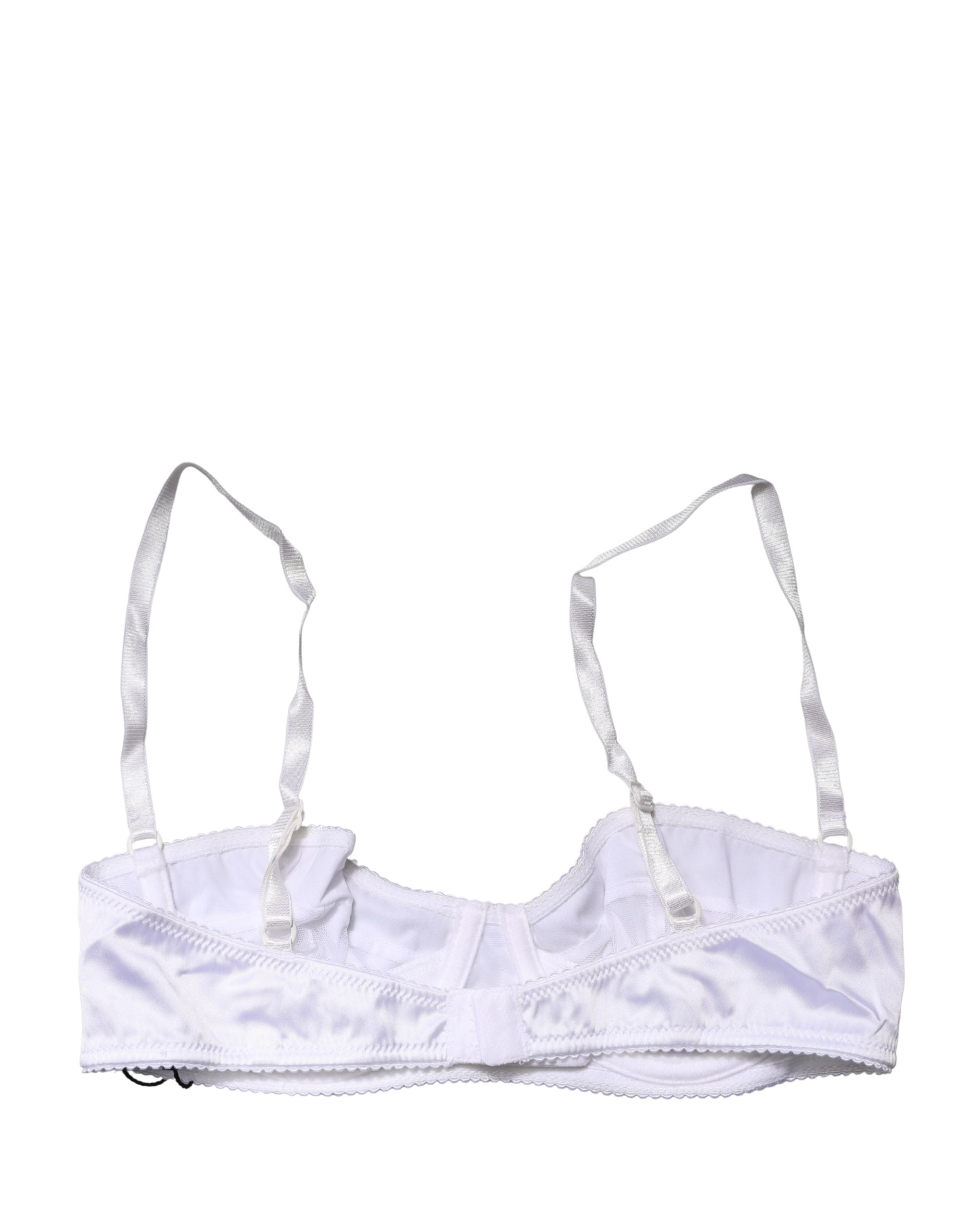 Dolce & Gabbana White Semi-Pad Underwire Balconette Bra Women's Underwear