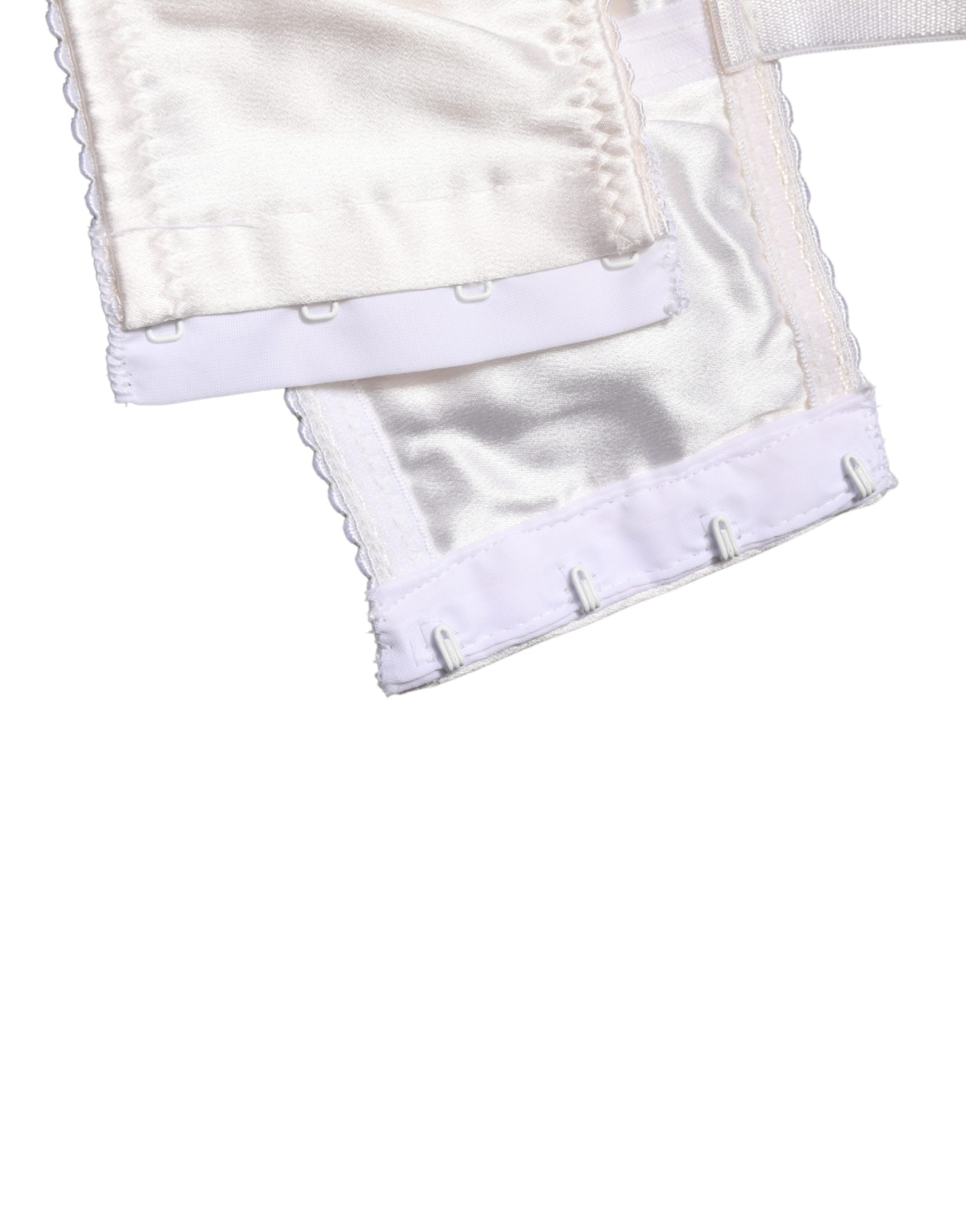 Dolce & Gabbana White Semi-Pad Underwire Balconette Bra Women's Underwear