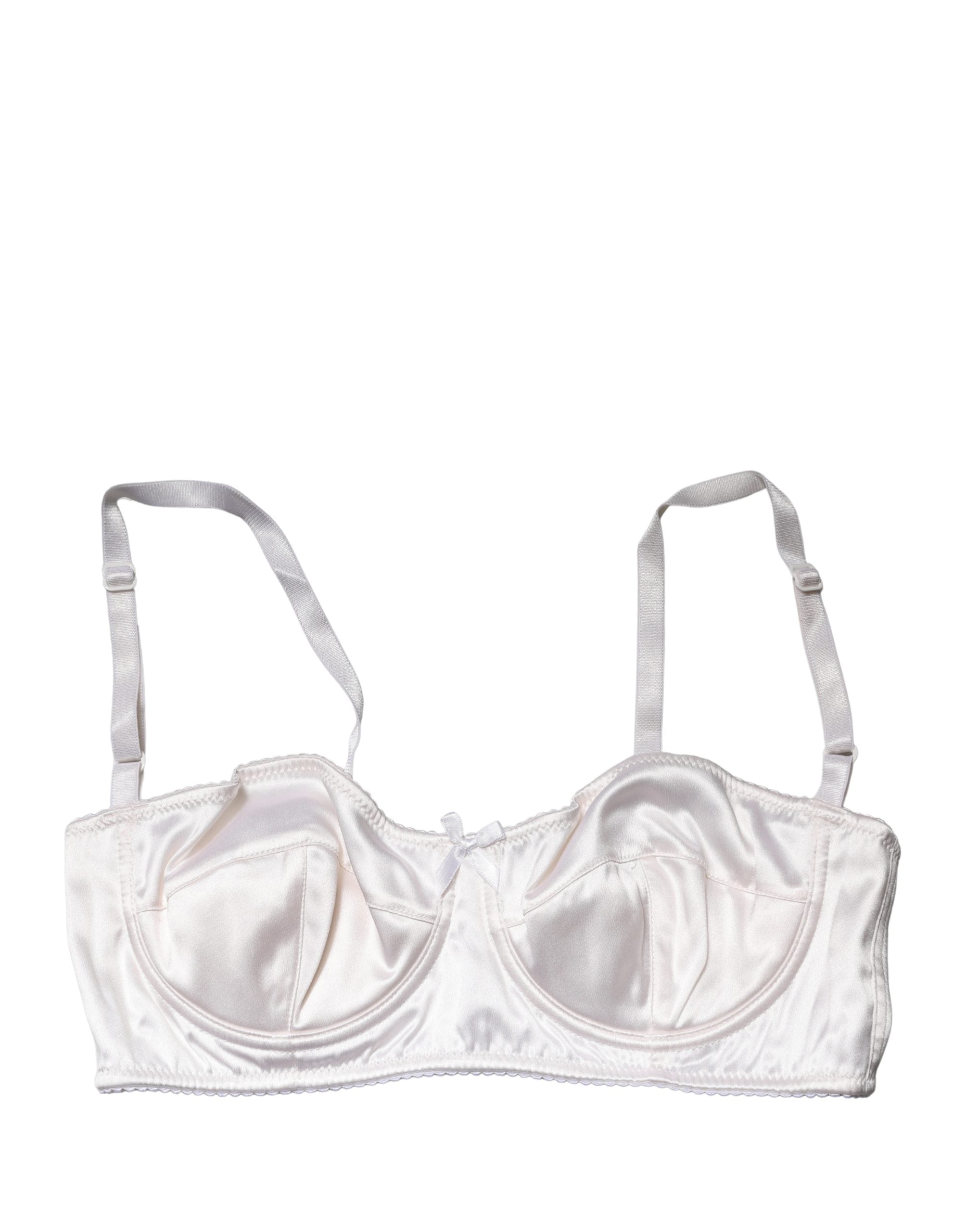 Dolce & Gabbana White Semi-Pad Underwire Balconette Bra Women's Underwear