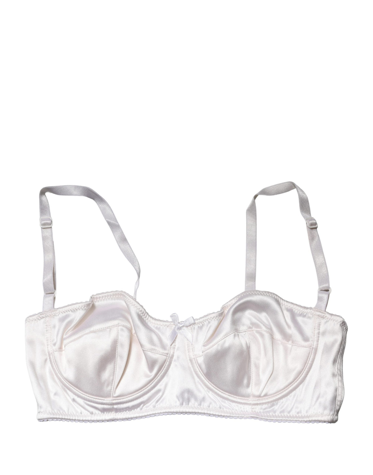 Dolce & Gabbana White Semi-Pad Underwire Balconette Bra Women's Underwear