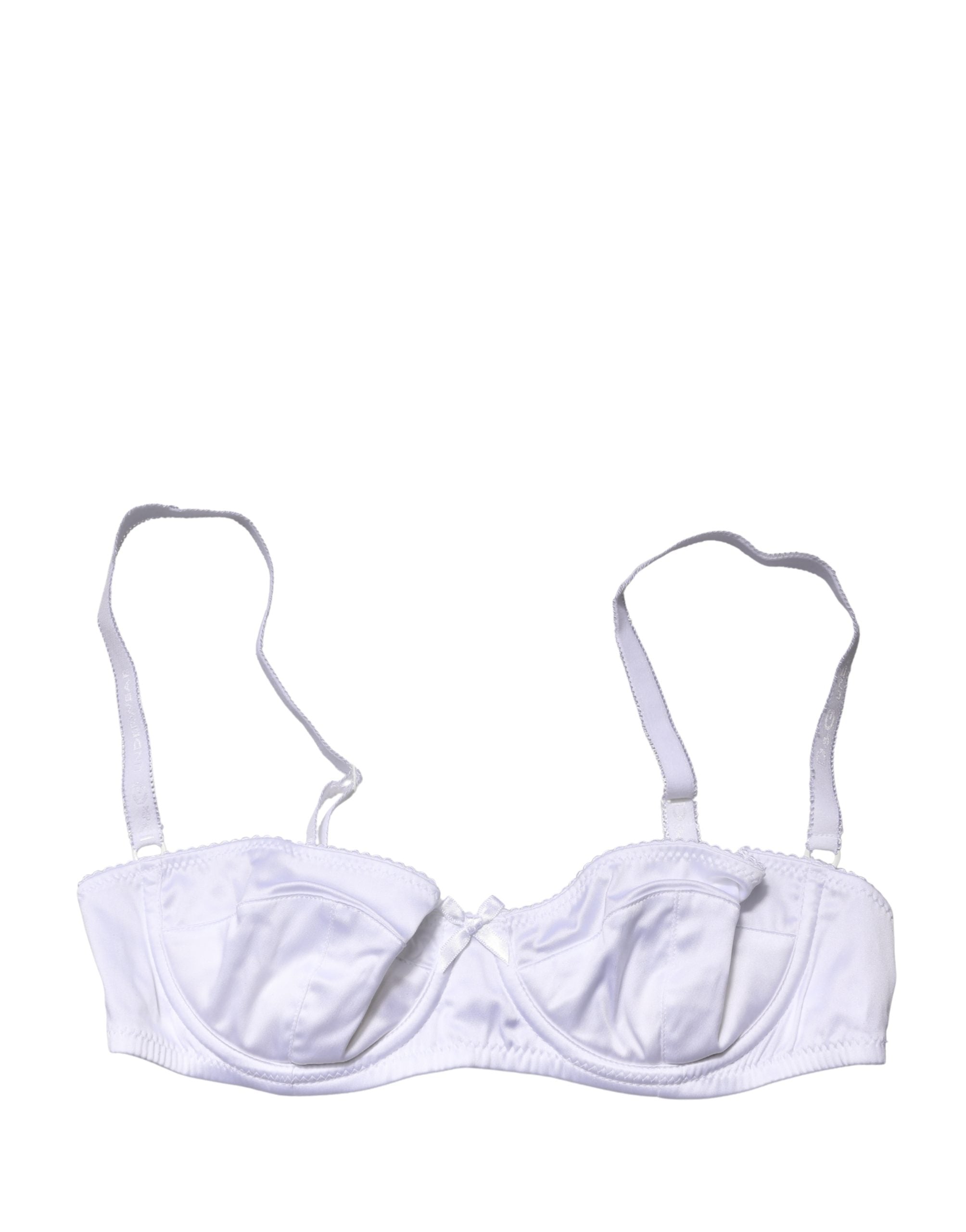 Dolce & Gabbana White Semi-Pad Underwire Balconette Bra Women's Underwear