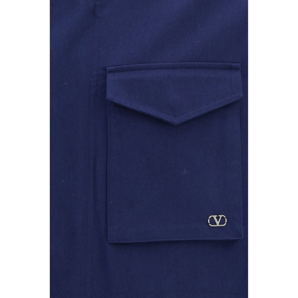 Valentino Garavani Blue Cotton Men's Coat