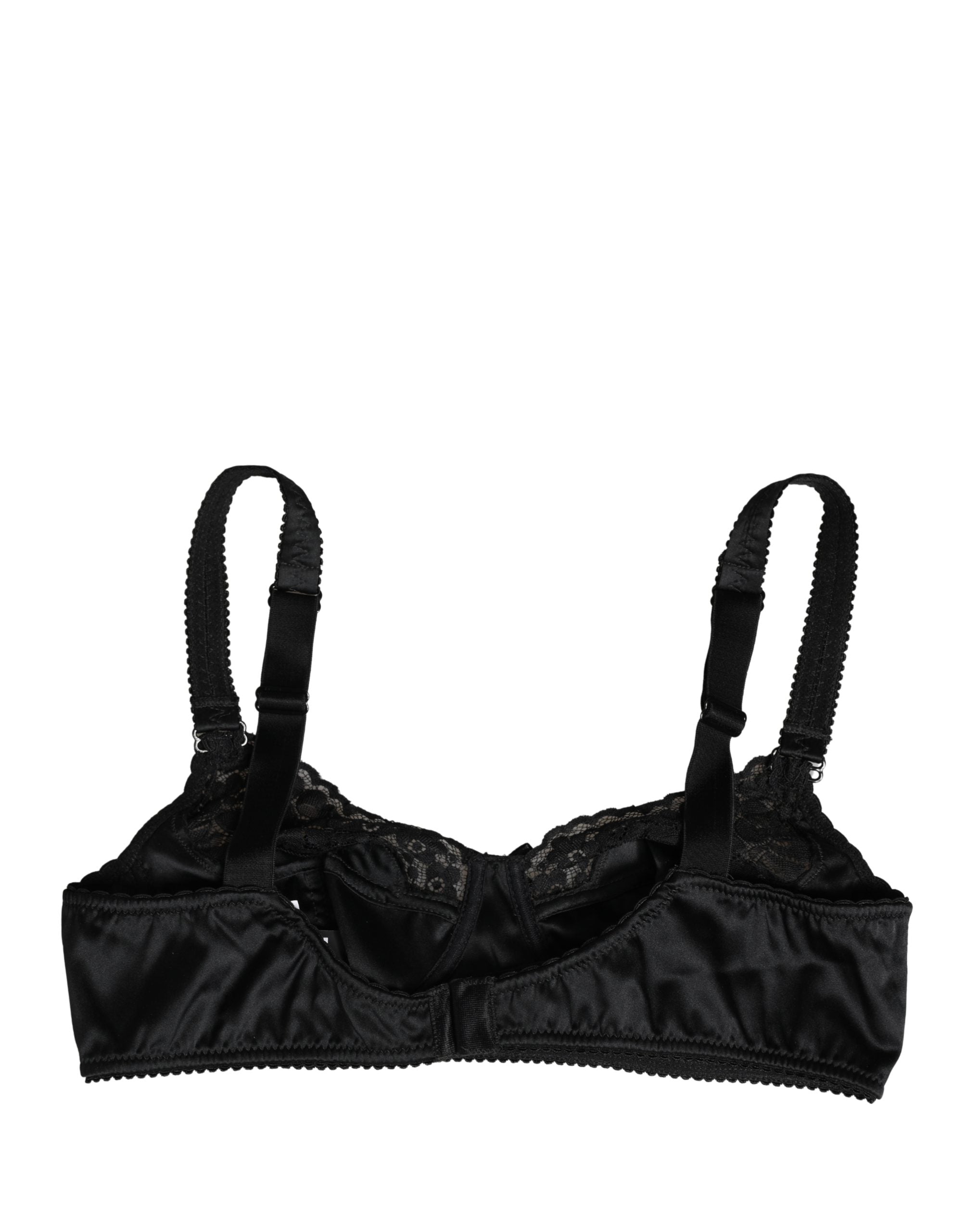 Dolce & Gabbana Black Semi-Pad Underwire Balconette Bra Women's Underwear
