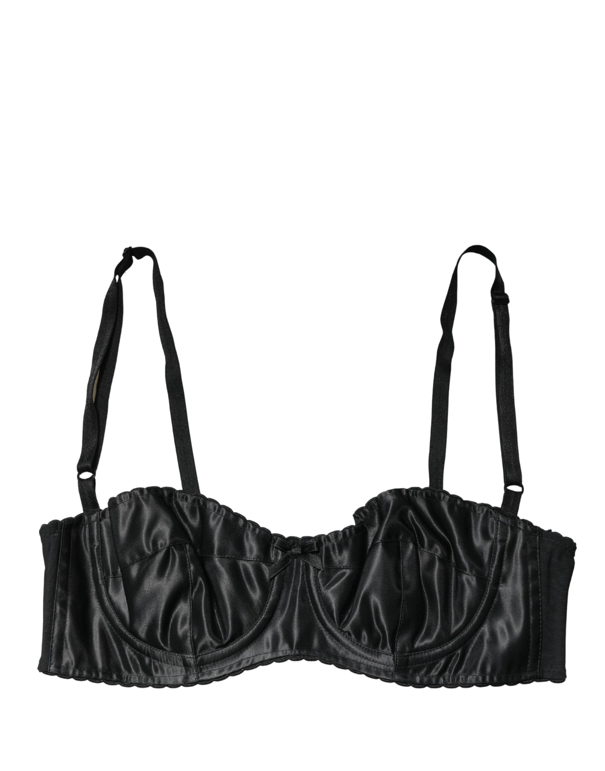 Dolce & Gabbana Black Semi-Pad Underwire Balconette Bra Women's Underwear