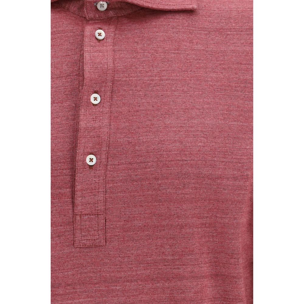 Brunello Cucinelli Multicolor Linen Polo Men's Shirt
