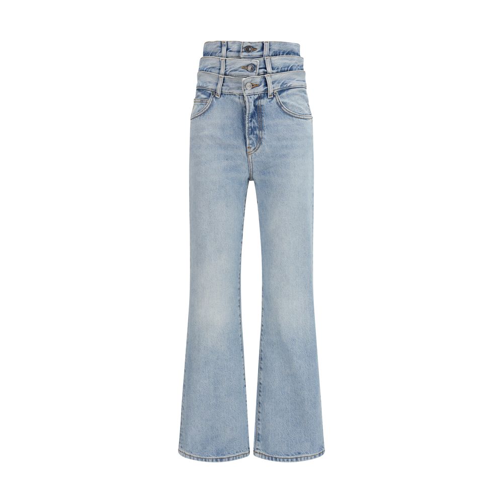 Fiorucci Blue Cotton Flared Women's Jeans