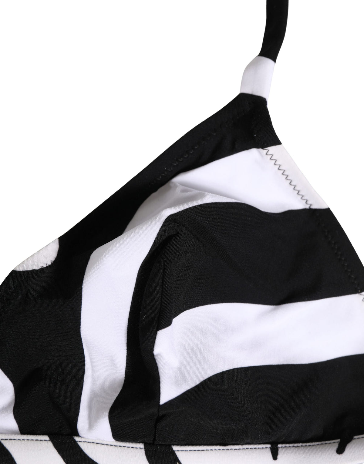 Dolce & Gabbana Black White Zebra Bikini Top Bottom Women's Swimwear