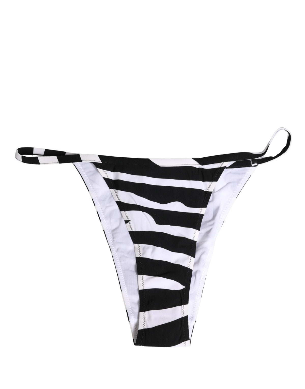 Dolce & Gabbana Black White Zebra Bikini Top Bottom Women's Swimwear