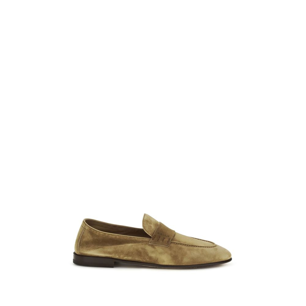 Bally Beige Calf Leather Bos Taurus Slip-On Men's Loafers
