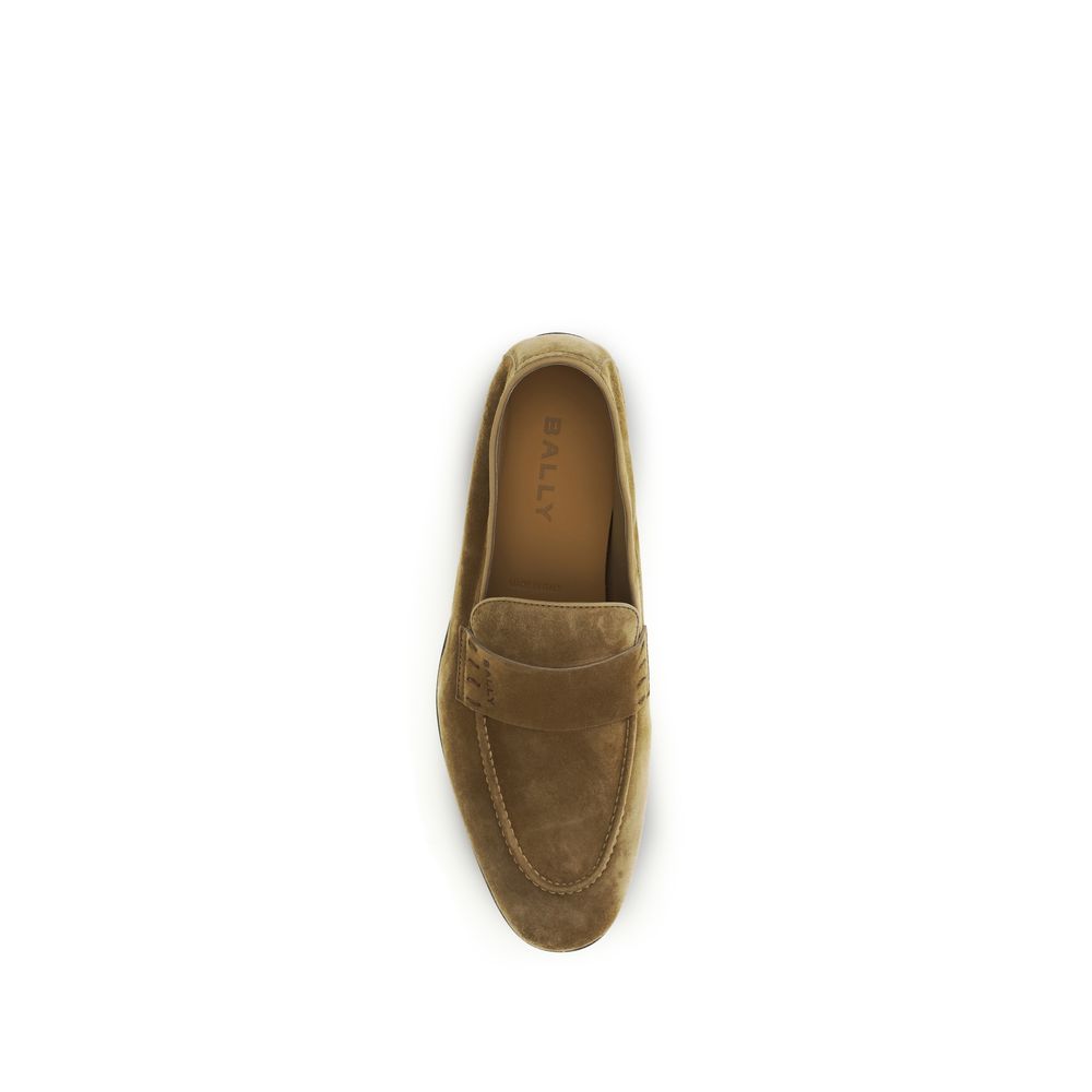 Bally Beige Calf Leather Bos Taurus Slip-On Men's Loafers