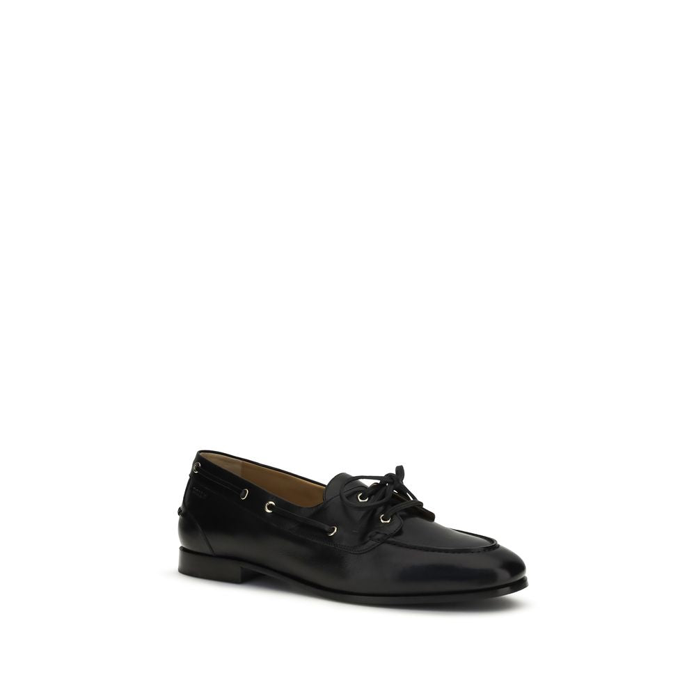 Bally Black Buffalo Leather Slip-On Men's Loafers