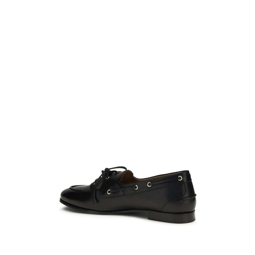 Bally Black Buffalo Leather Slip-On Men's Loafers
