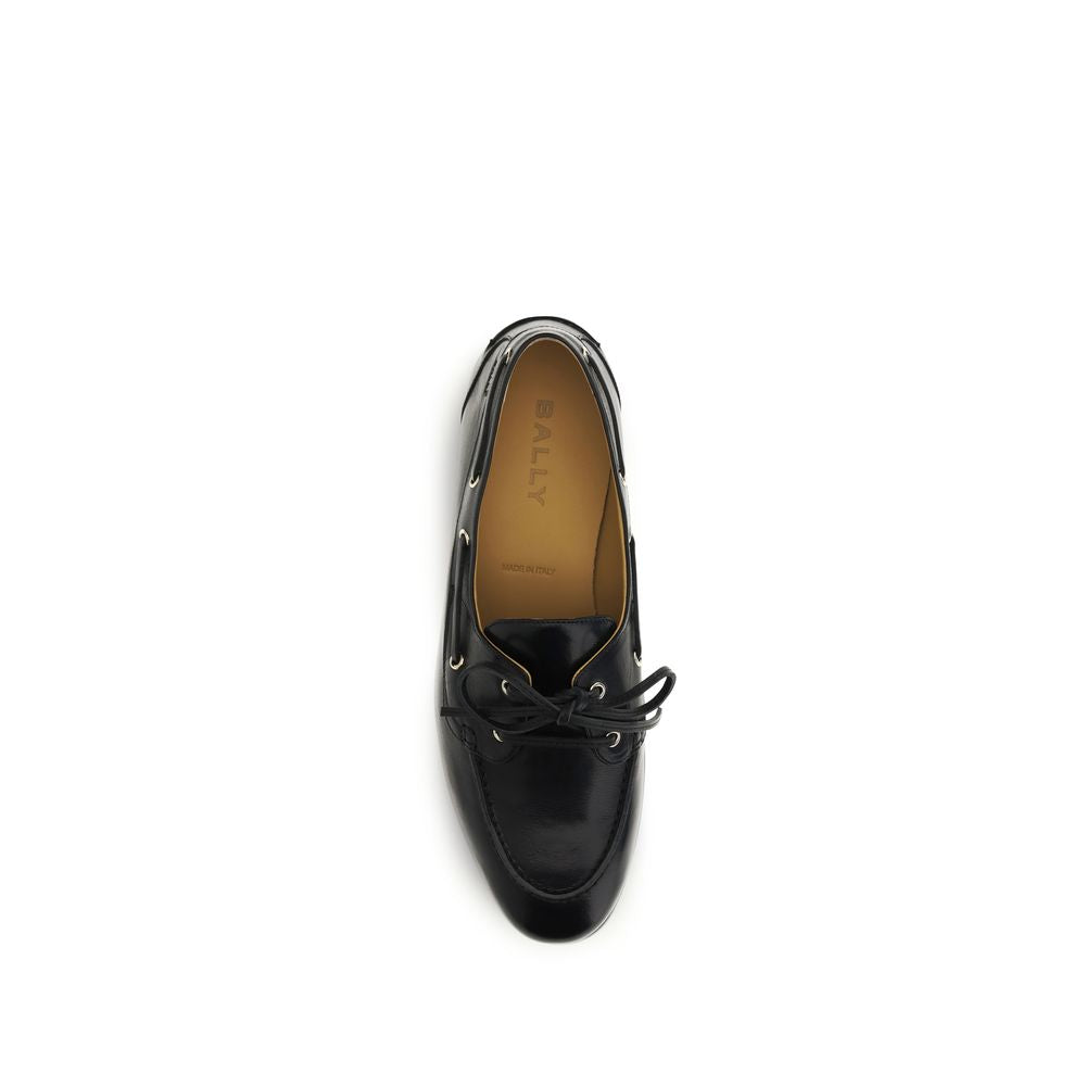 Bally Black Buffalo Leather Slip-On Men's Loafers
