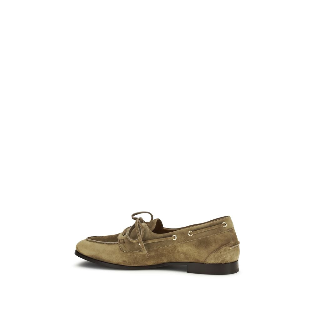 Bally Beige Buffalo Leather Slip-On Men's Loafers