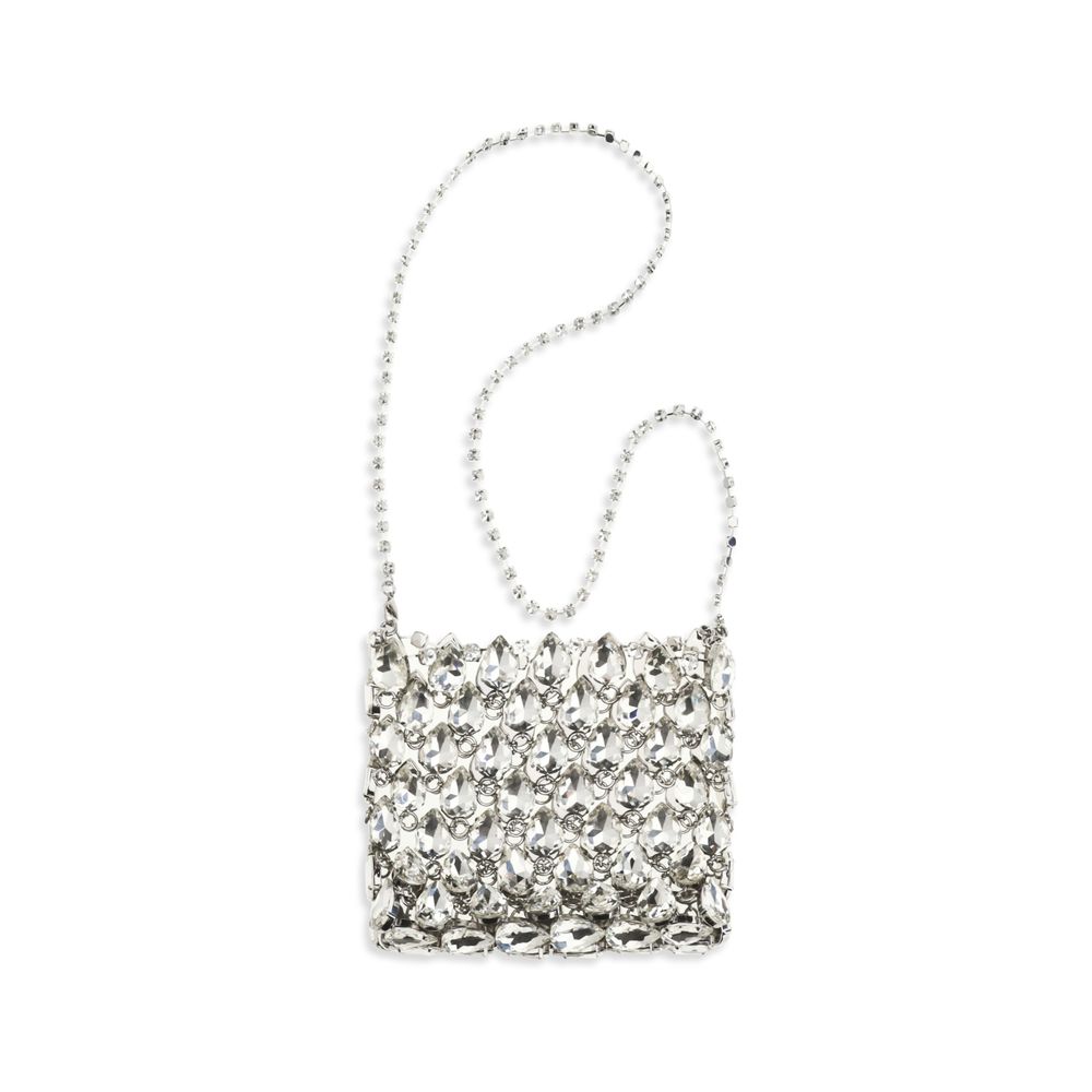Self-Portrait Silver Polyester Shoulder Women's Bag