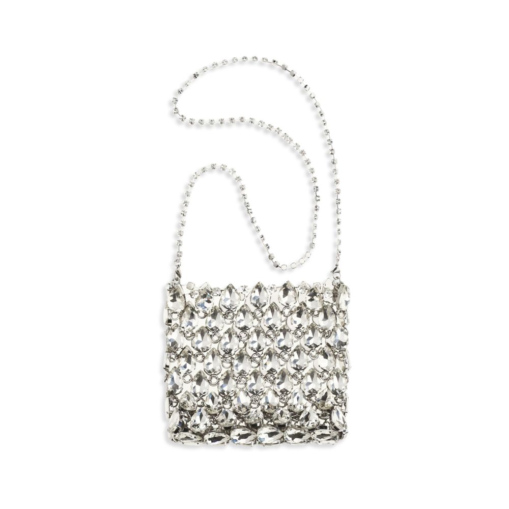 Self-Portrait Silver Polyester Shoulder Women's Bag