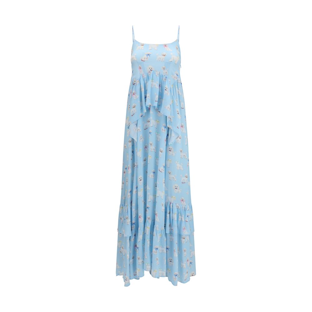 Fiorucci Blue Viscose Long Women's Dress