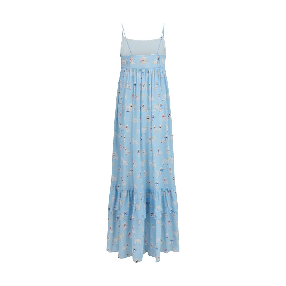 Fiorucci Blue Viscose Long Women's Dress